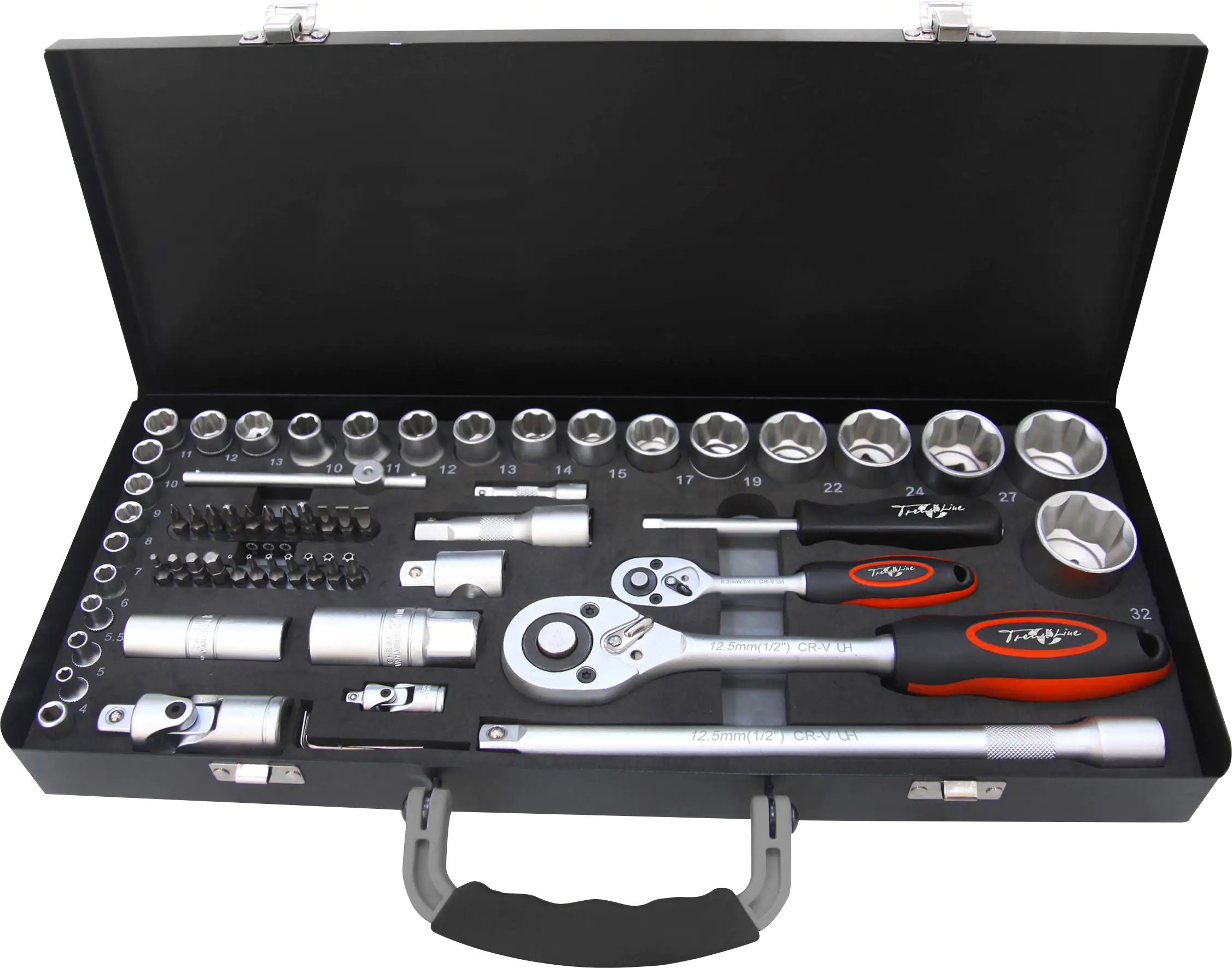 4333692044578 Primaster Steckschlüsselsatz ST64 64-teilig 1/4" 1/2"