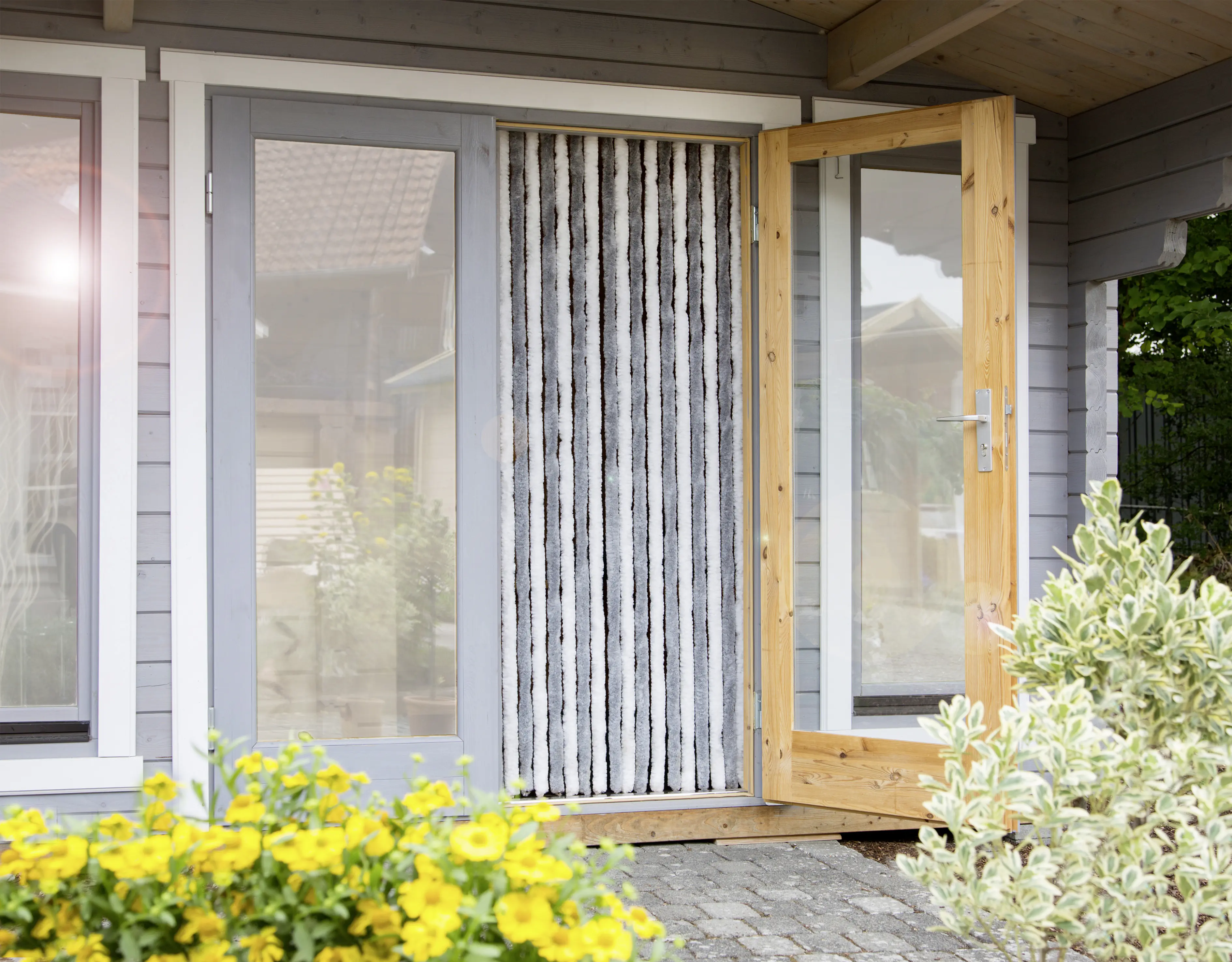 Conacord Vorhang Flauschi silber-weiß 90 x 200 cm