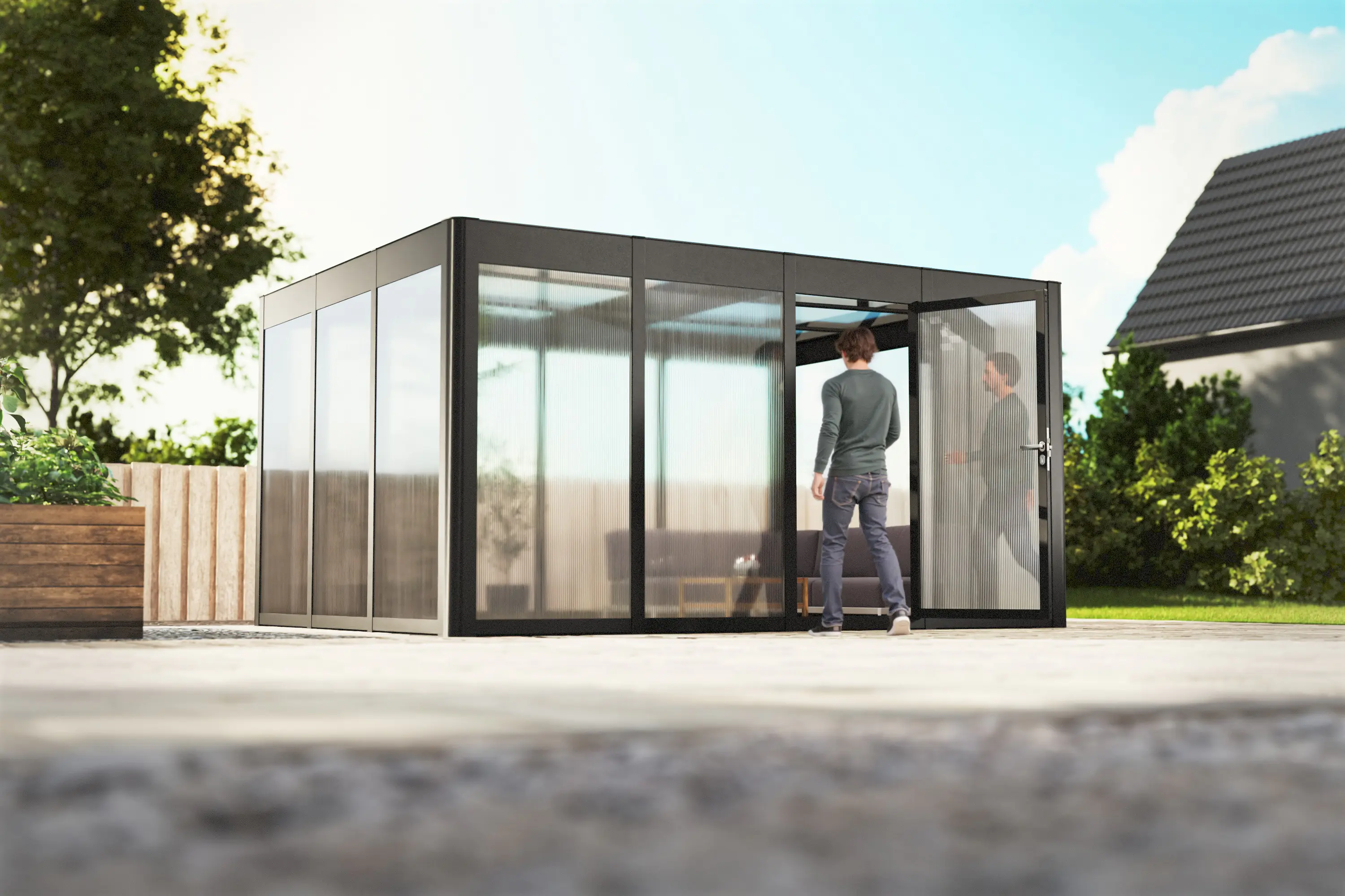 SunElements SunGarden Gartenhaus Select 4.3 443 x 338 cm anthrazit-metallic SunElements SunGarden Gartenhaus Select 4.3 443 x 338 cm anthrazit-metallic