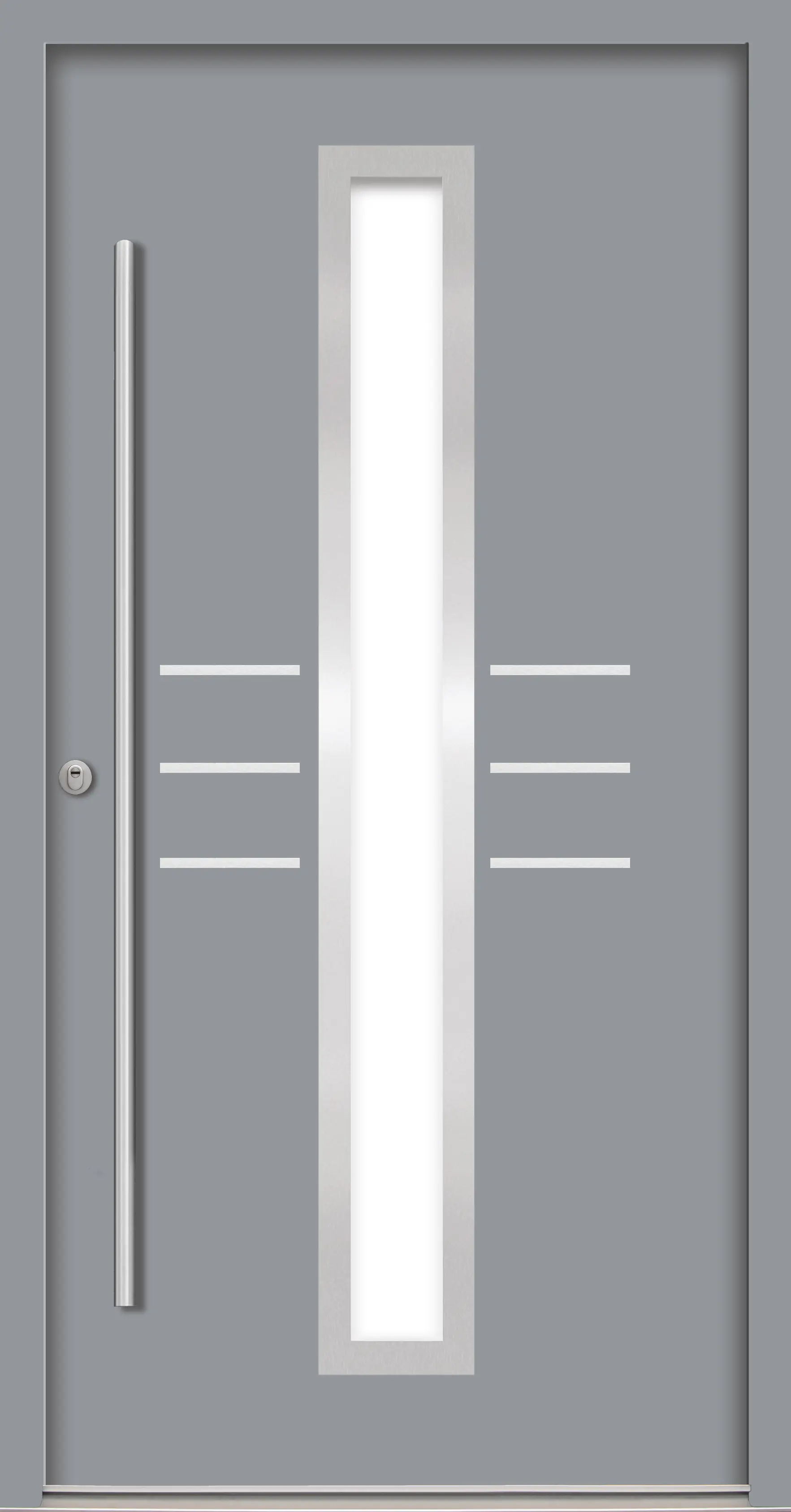 Splendoor Haustür Passivedoor Premium B07 RC2 Grau DIN Links 110 x 210 cm