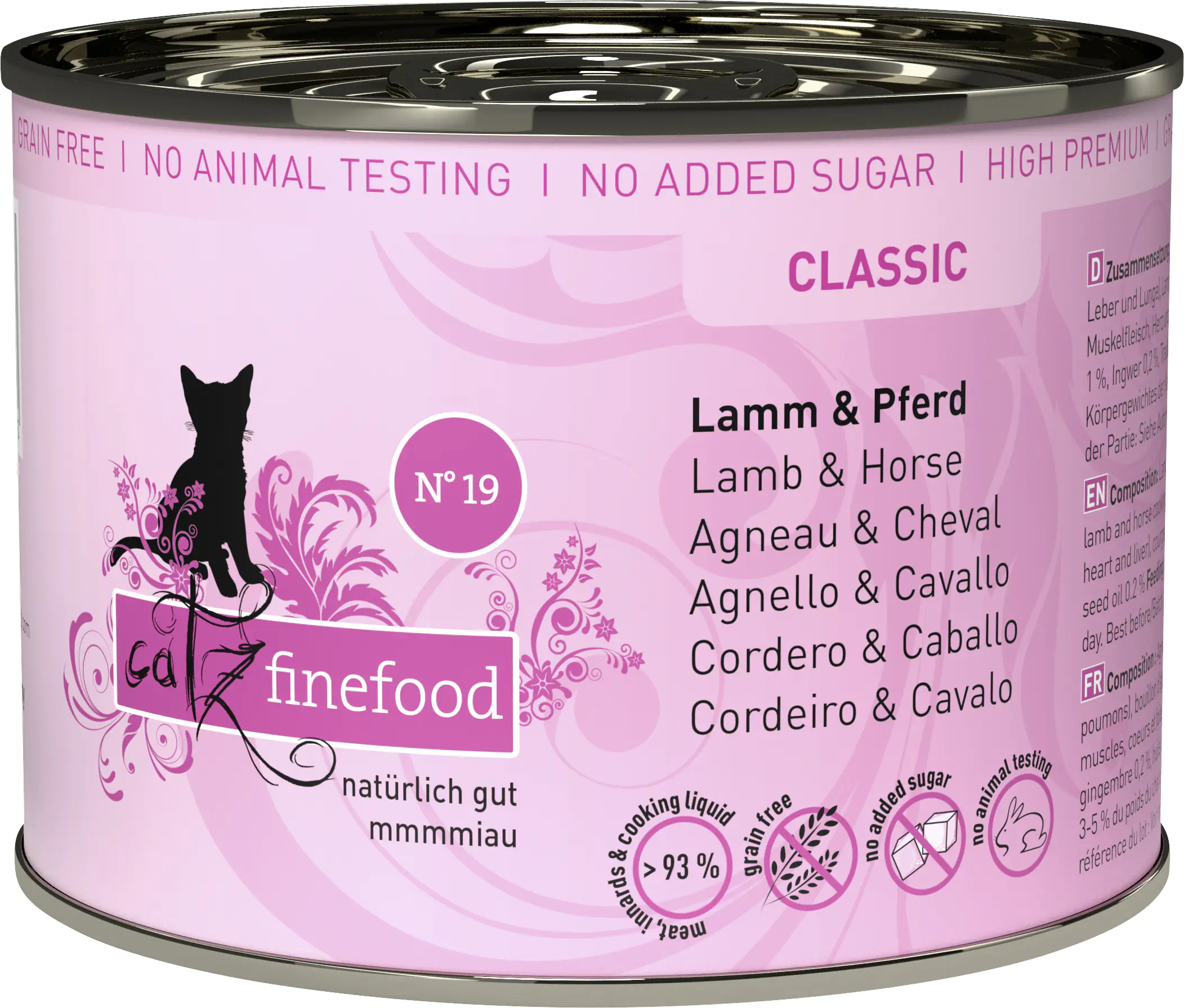 Catz Finefood Katzenfutter Classic No. 19 Lamm & Pferd 200 g