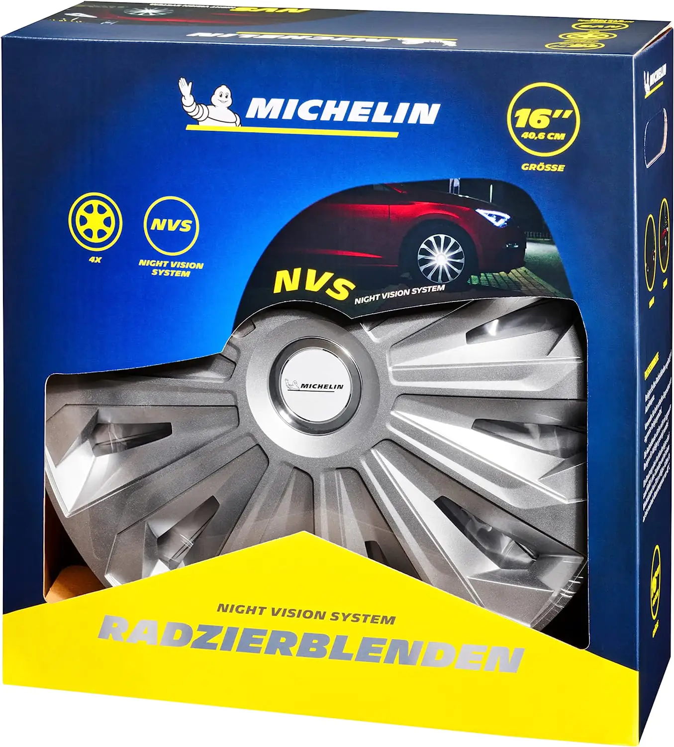 Michelin Radzierblenden Monique 40 cm (16 Zoll) silber 4 Stück Michelin Radzierblenden Monique 40 cm (16 Zoll) silber 4 Stück