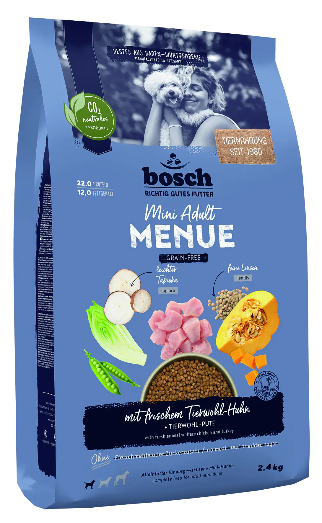 Bosch Menue Adult Hundetrockenfutter Huhn 2,4 kg Bosch Menue Adult Hundetrockenfutter Huhn 2,4 kg