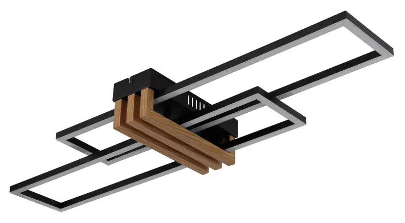 Globo Deckenleuchte Dakari I 80 x 23 cm schwarz warmweiß