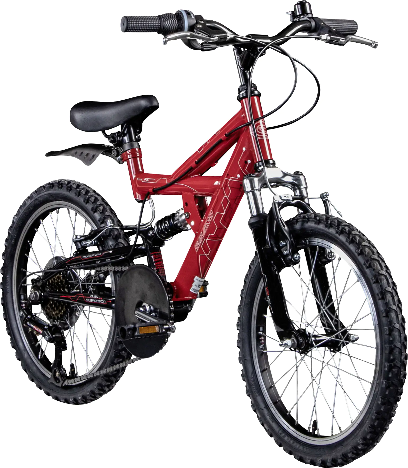 Galano Jugendfahrrad MTB Fully FS180 20 Zoll RH 31cm 6-Gang rot