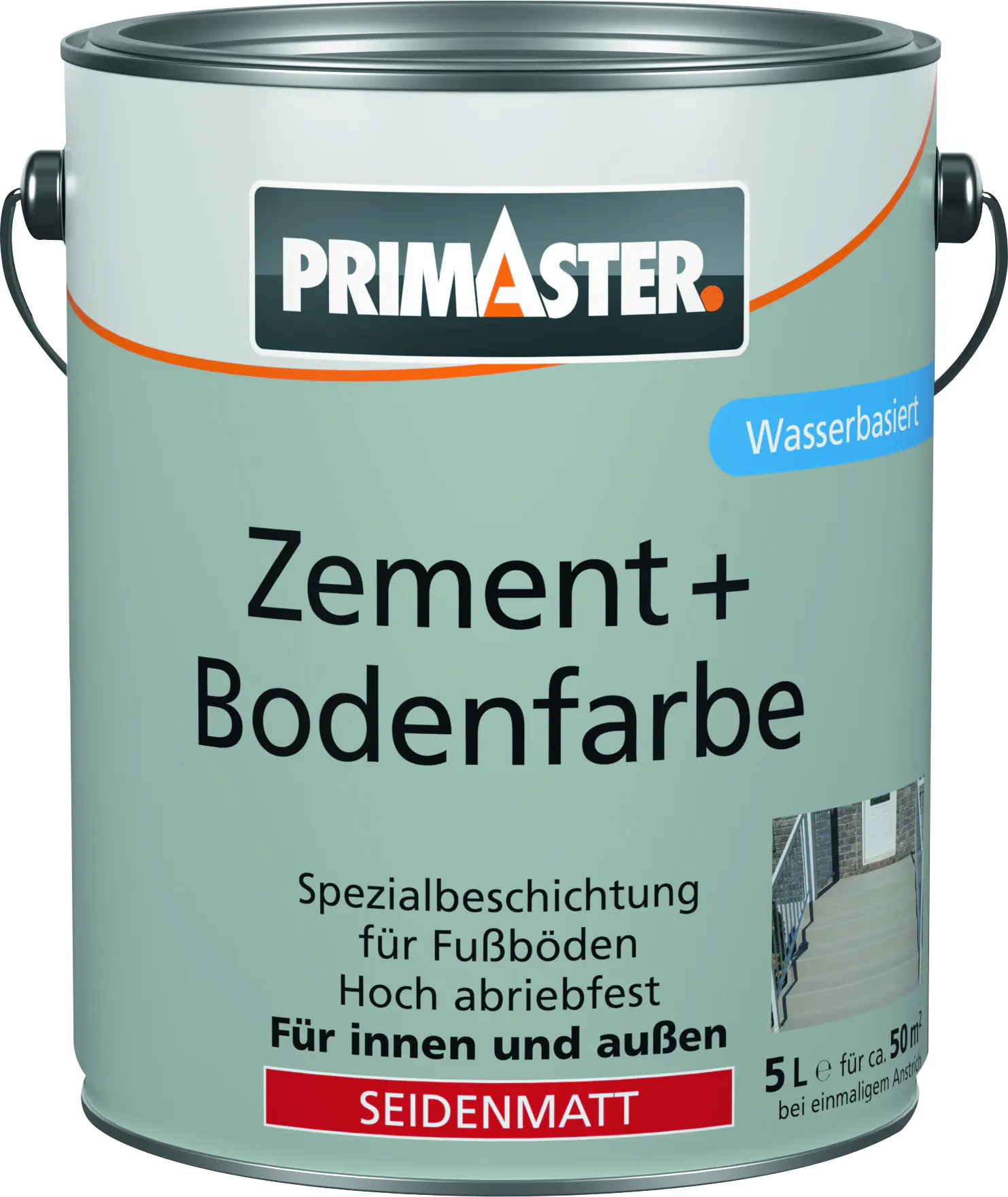Primaster  Zement und Bodenfarbe 5 L steingrau
