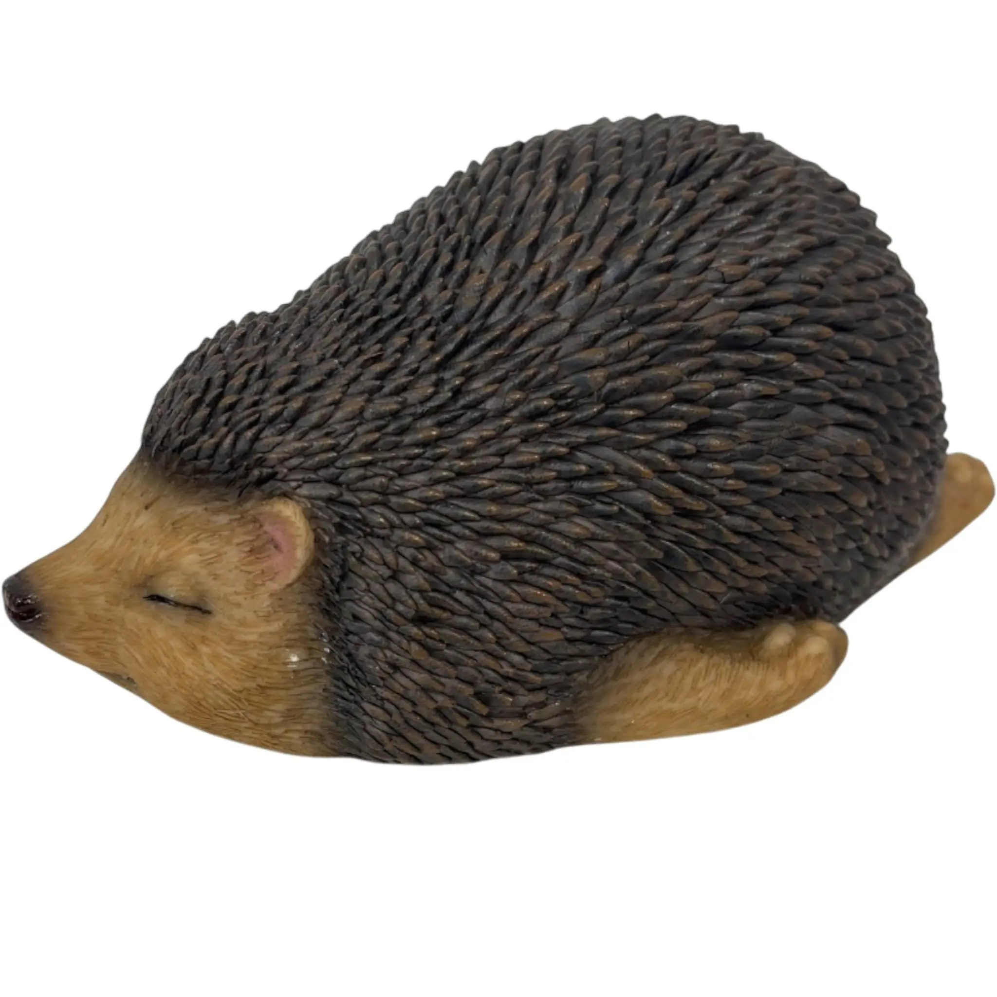 Dekofigur Igel schlafend 11 x 18 cm braun/beige