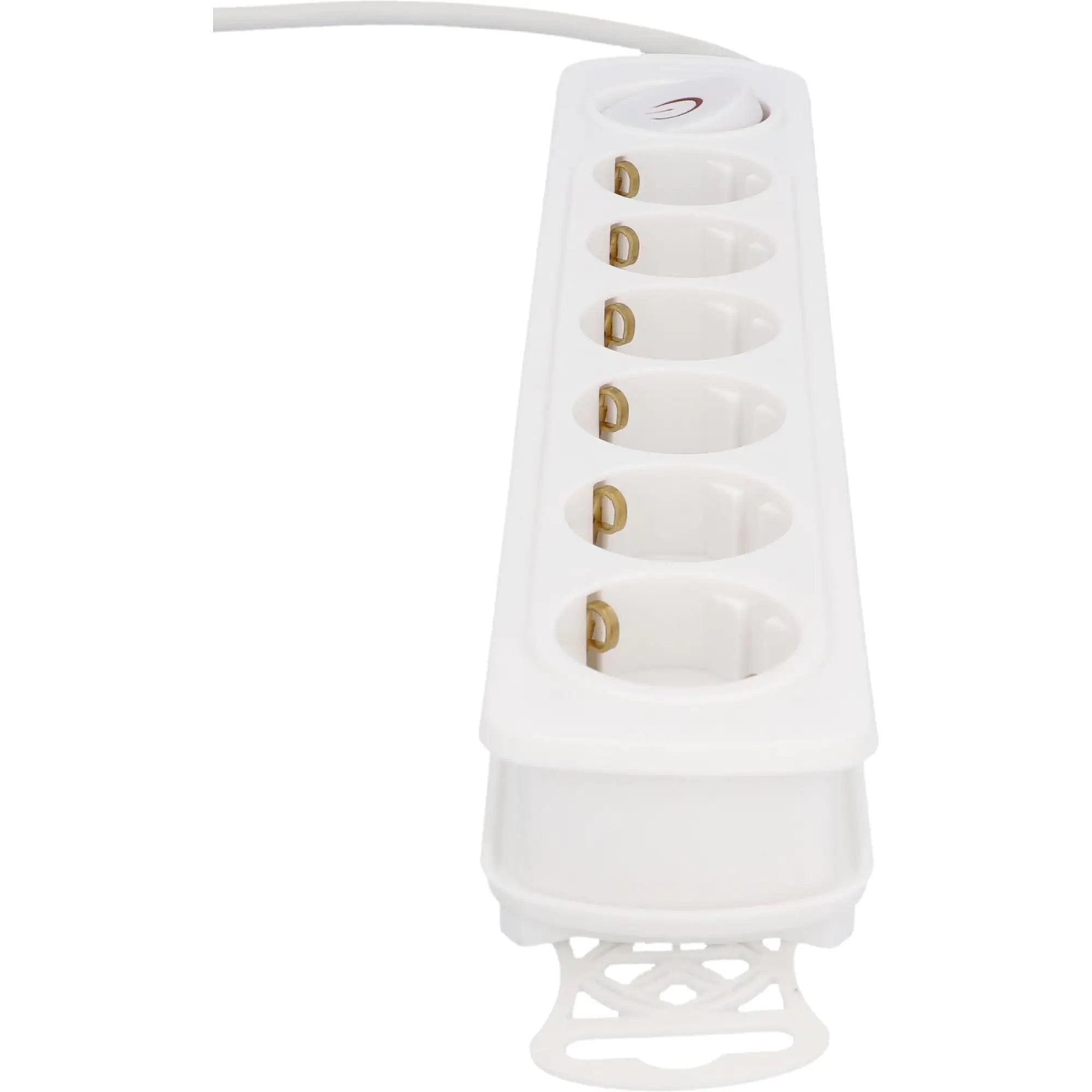 Unitec Steckdosenleiste 6-fach 1,4m mit Schalter und Flachstecker, weiß