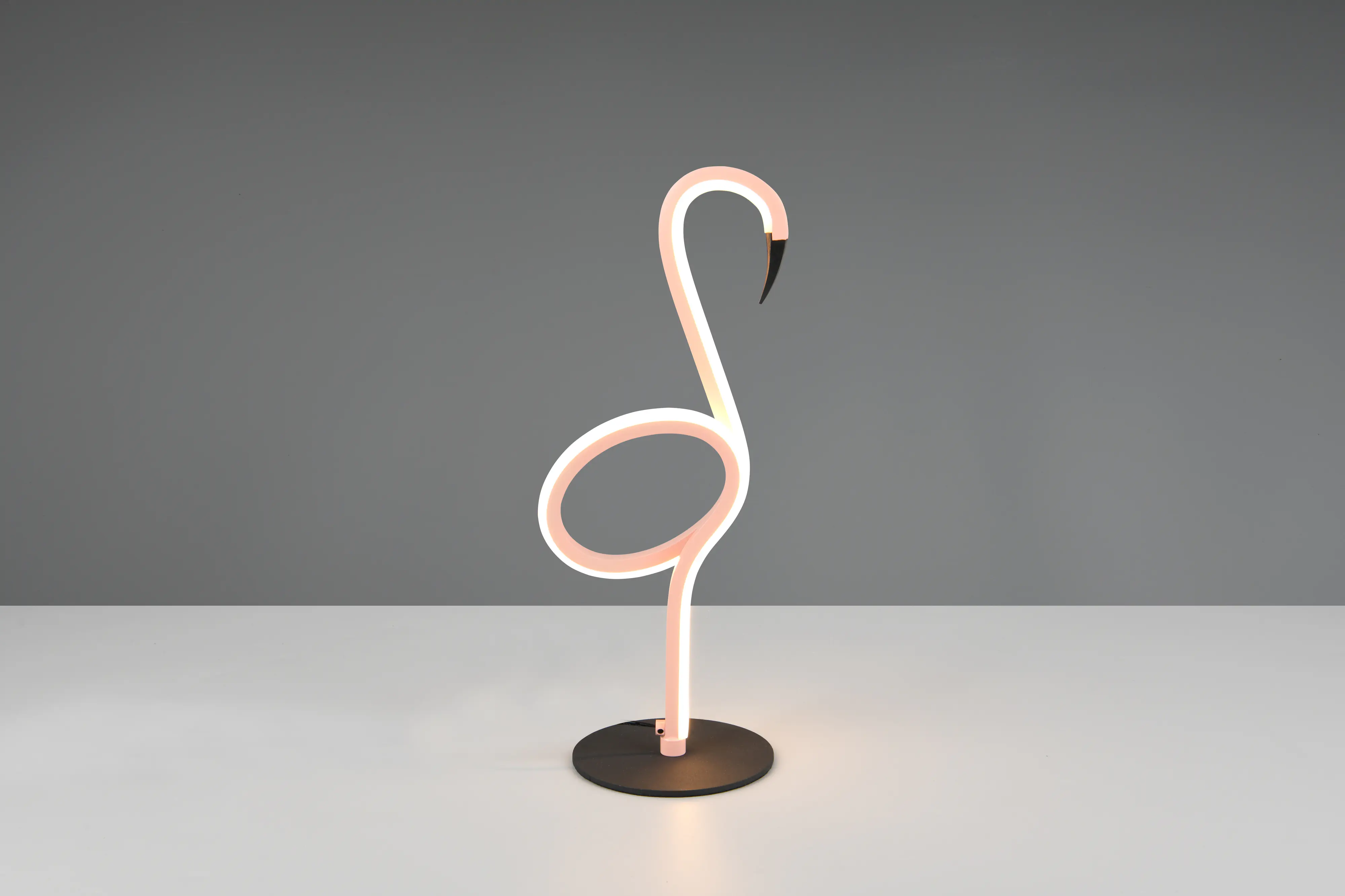 Trio LED-Tischleuchte Ingo Flamingo 14,5 x 35 cm warmweiß pink/schwarz