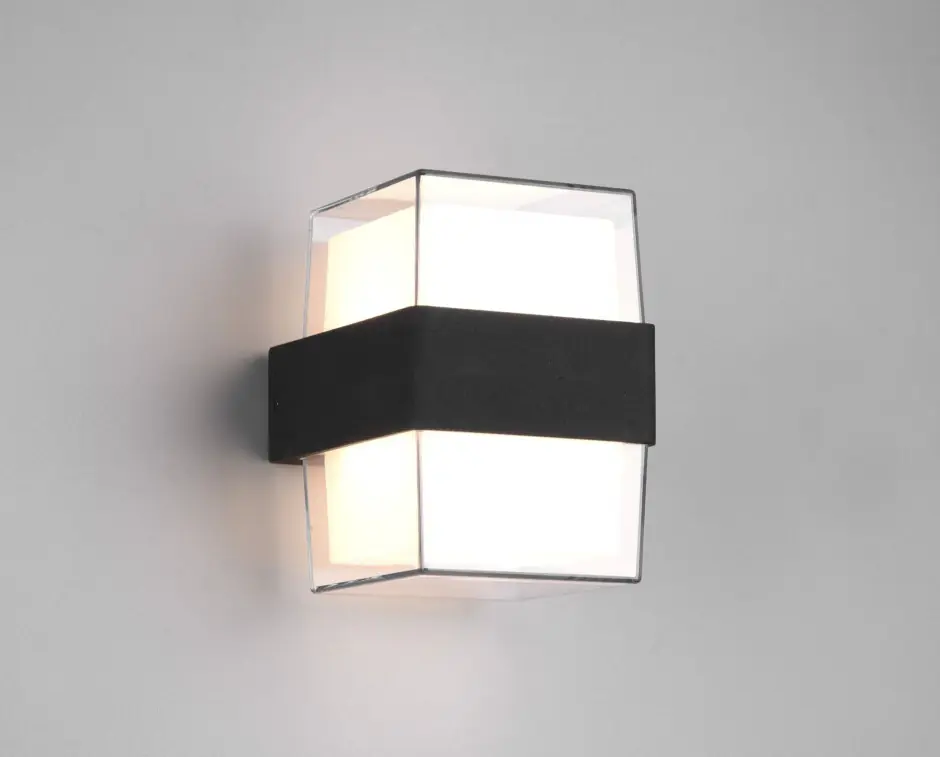 Reality Leuchten LED Außen-Wandleuchte Molina anthrazit Up- & Downlight