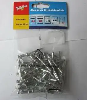 TrendLine Blindnieten-Satz 4,8 x 10 mm 50-teilig
