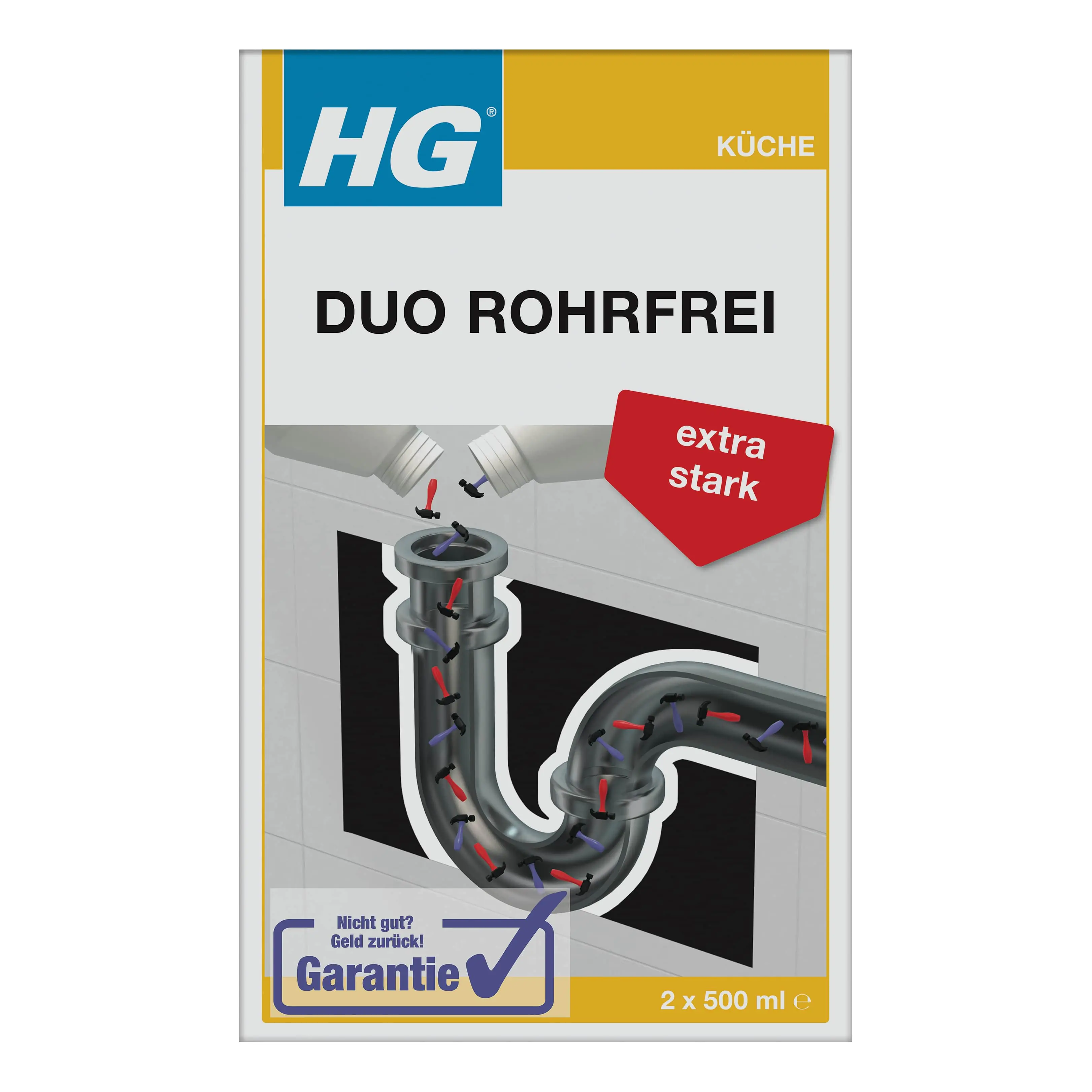 HG Duo Rohrfrei extra Stark 2 x 500 ml HG Duo Rohrfrei extra Stark 2 x 500 ml