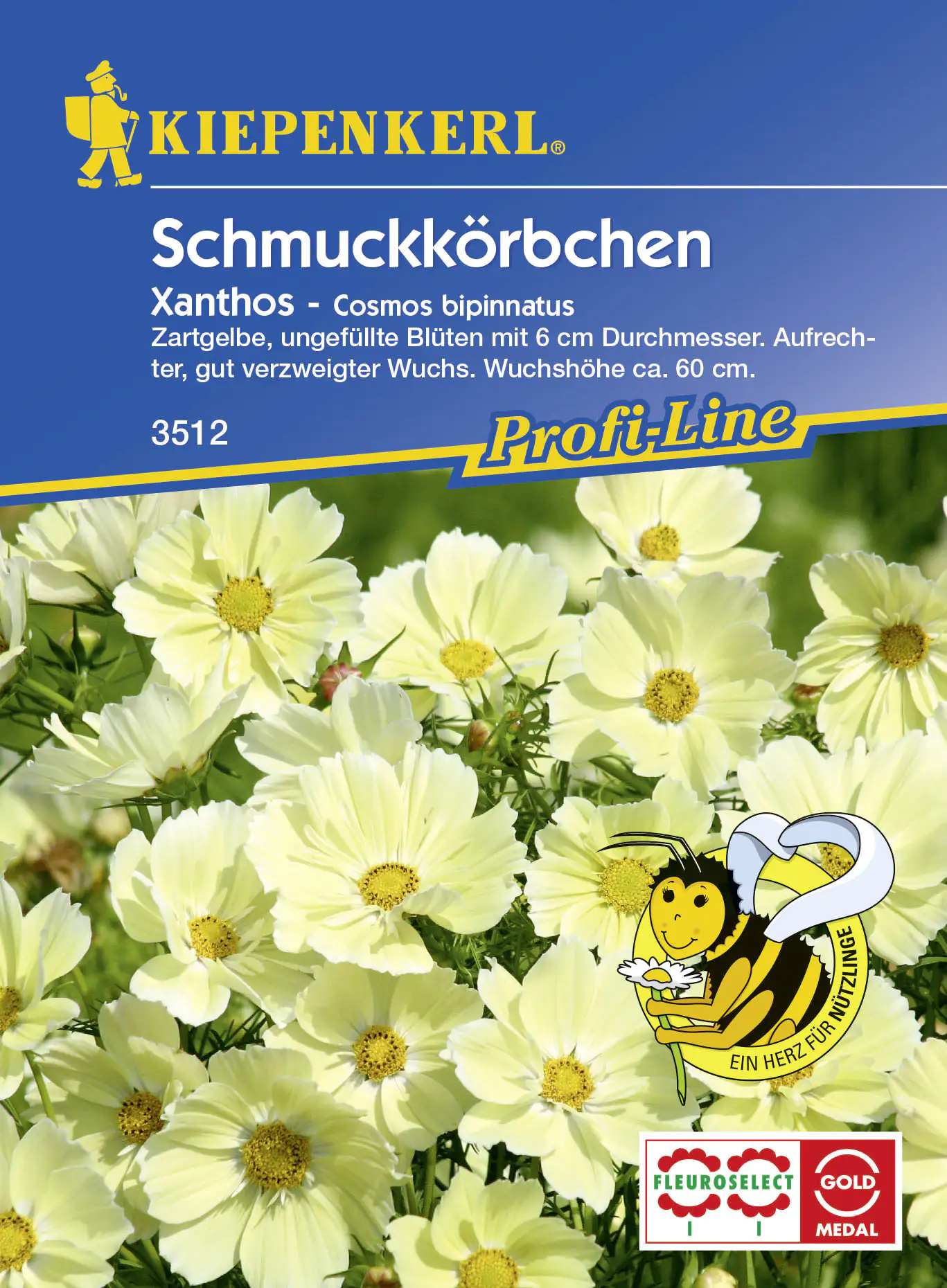 Kiepenkerl Schmuckkörbchen Xanthos Cosmos bipinnatus, Inhalt: ca. 25 Pflanzen