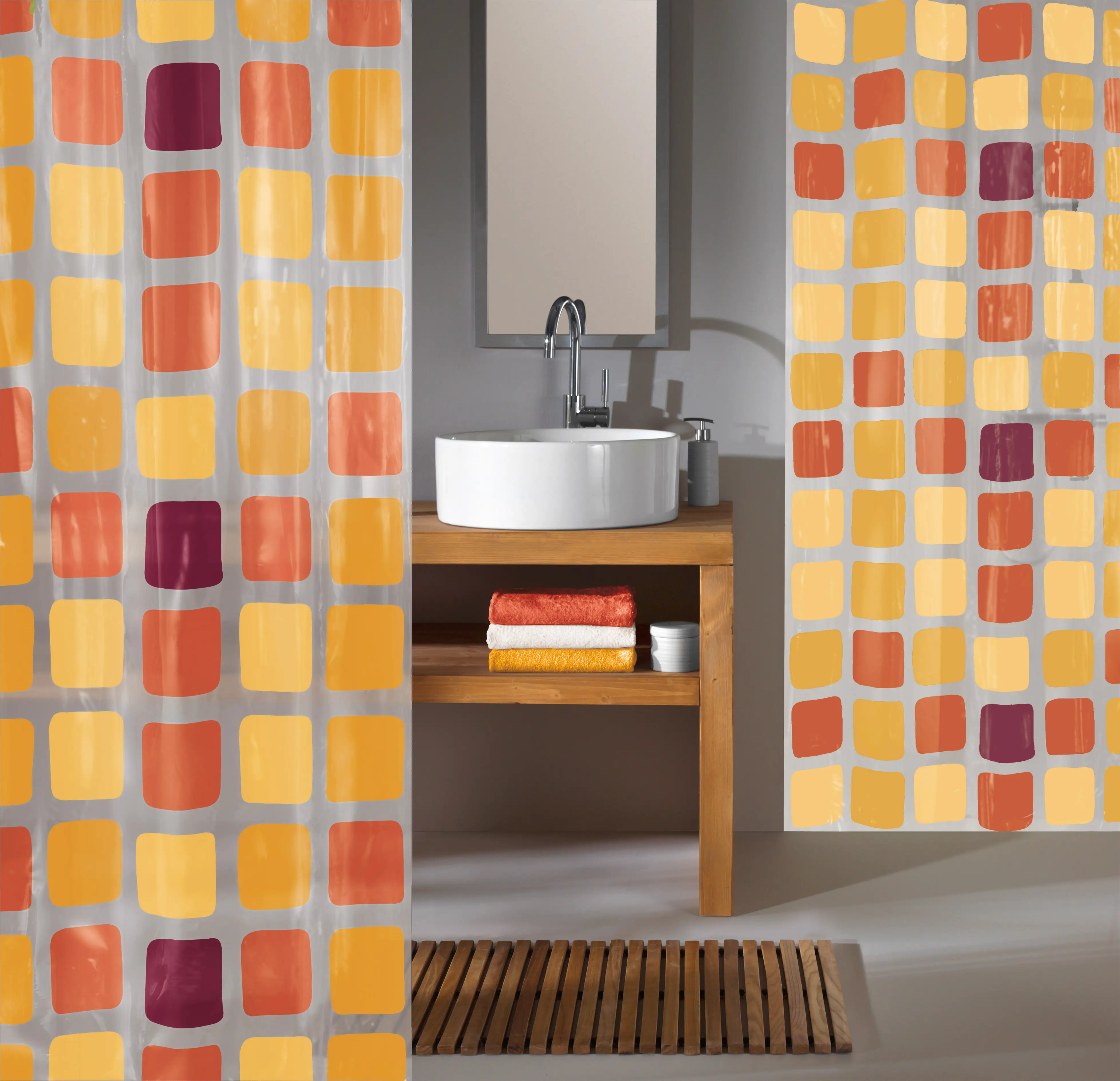 4004478066915_2 Kleine Wolke Duschvorhang Sonny sun, 180 x 200 cm