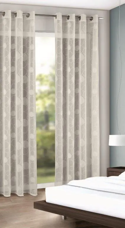 Sehlbach Ösenschal offwhite Kreise 140 x 245 cm   Sehlbach Ösenschal offwhite Kreise 140 x 245 cm