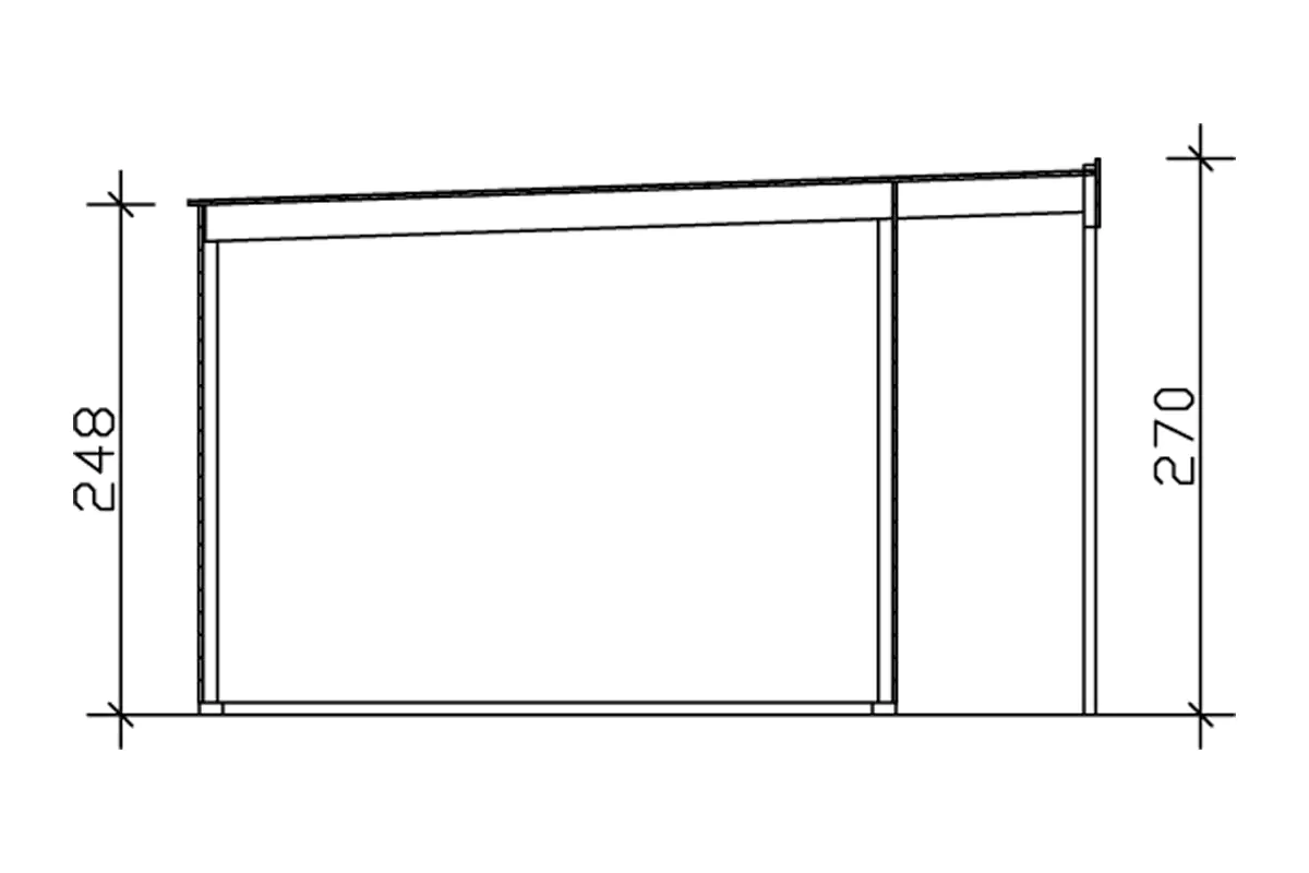 SKAN HOLZ Gartenhaus Tokio 2 340 x 340 cm natur mit Fußboden, einschalig