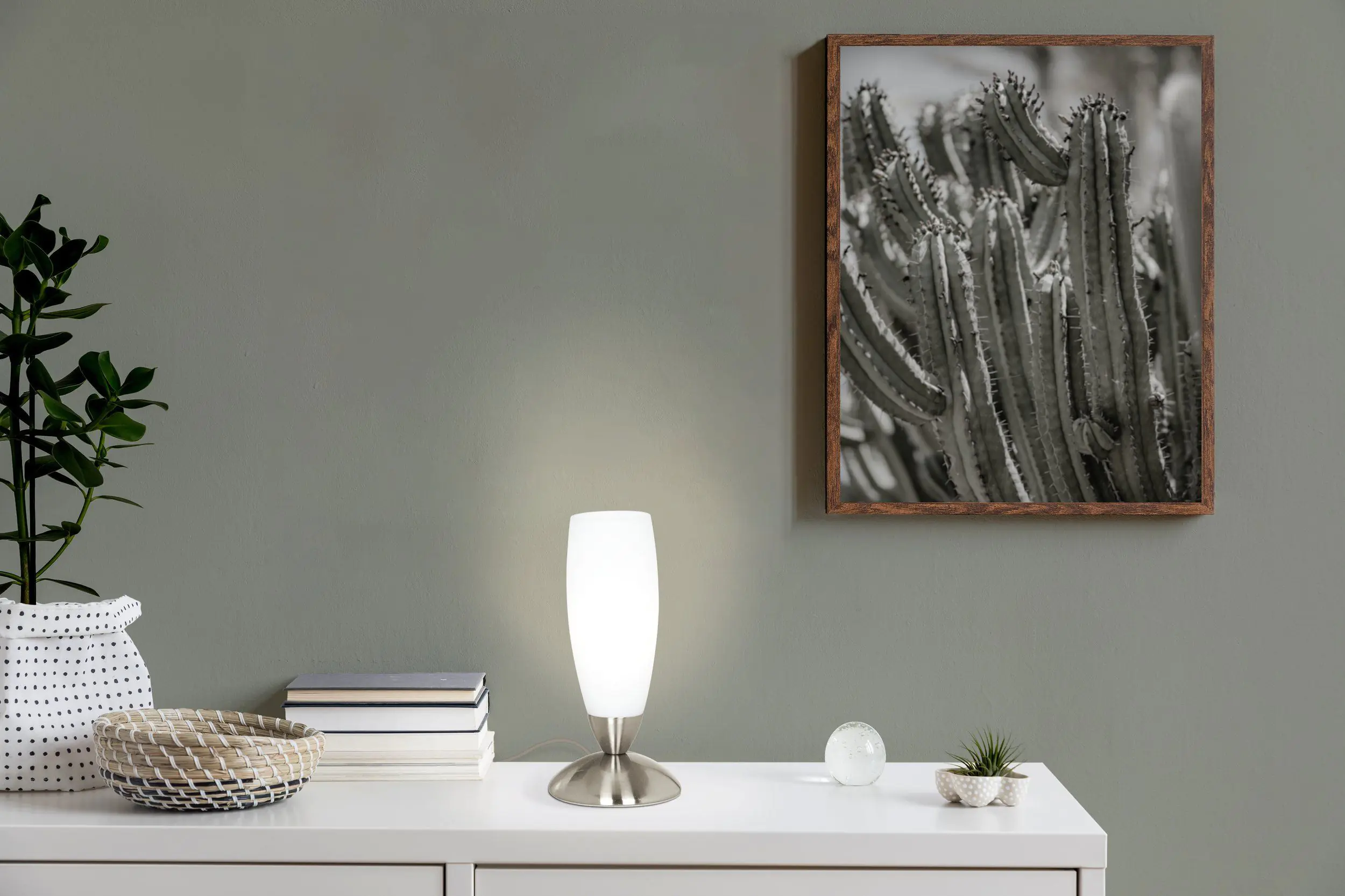 Eglo Tischleuchte Slim E14-Kerze 1X40W nickel-matt