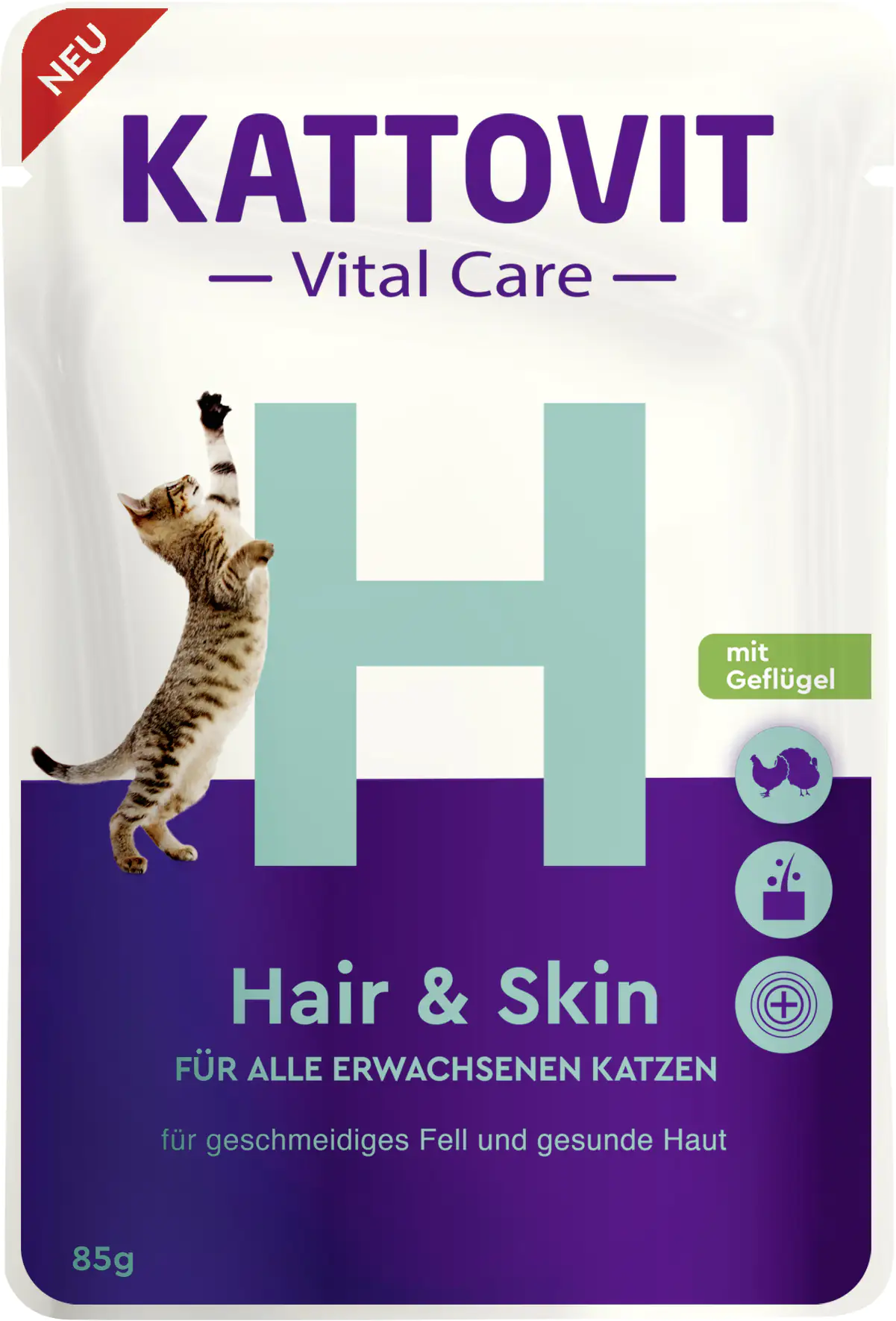 Kattovit Katzennassfutter Diet Vital Care Hair & Skin 85 g