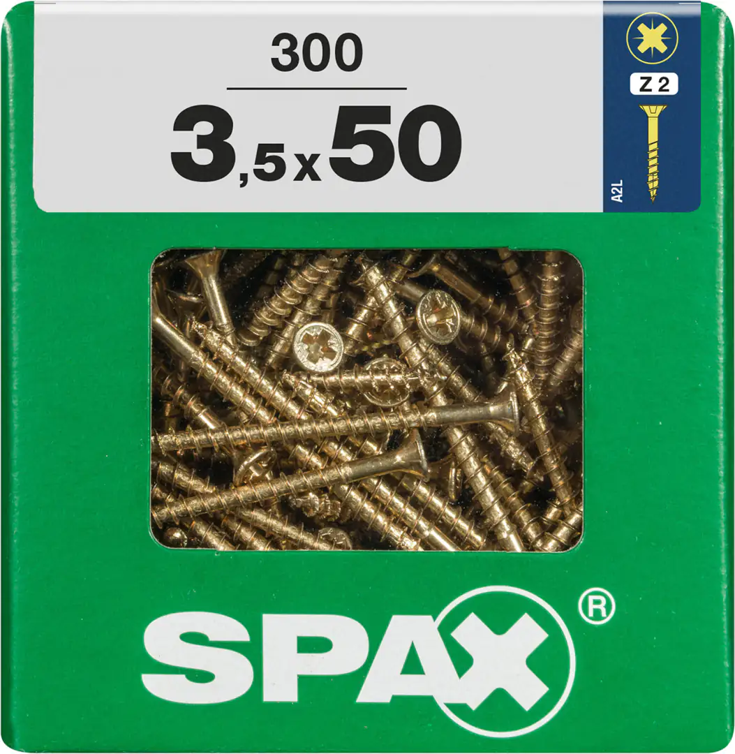 Spax Universalschrauben 3.5 x 50 mm PZ 2 - 300 Stk.