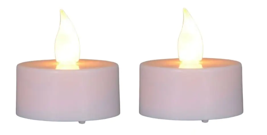 TrendLine LED Teelicht Maxi 2 Stück warmweiß batteriebetrieben mit Timer