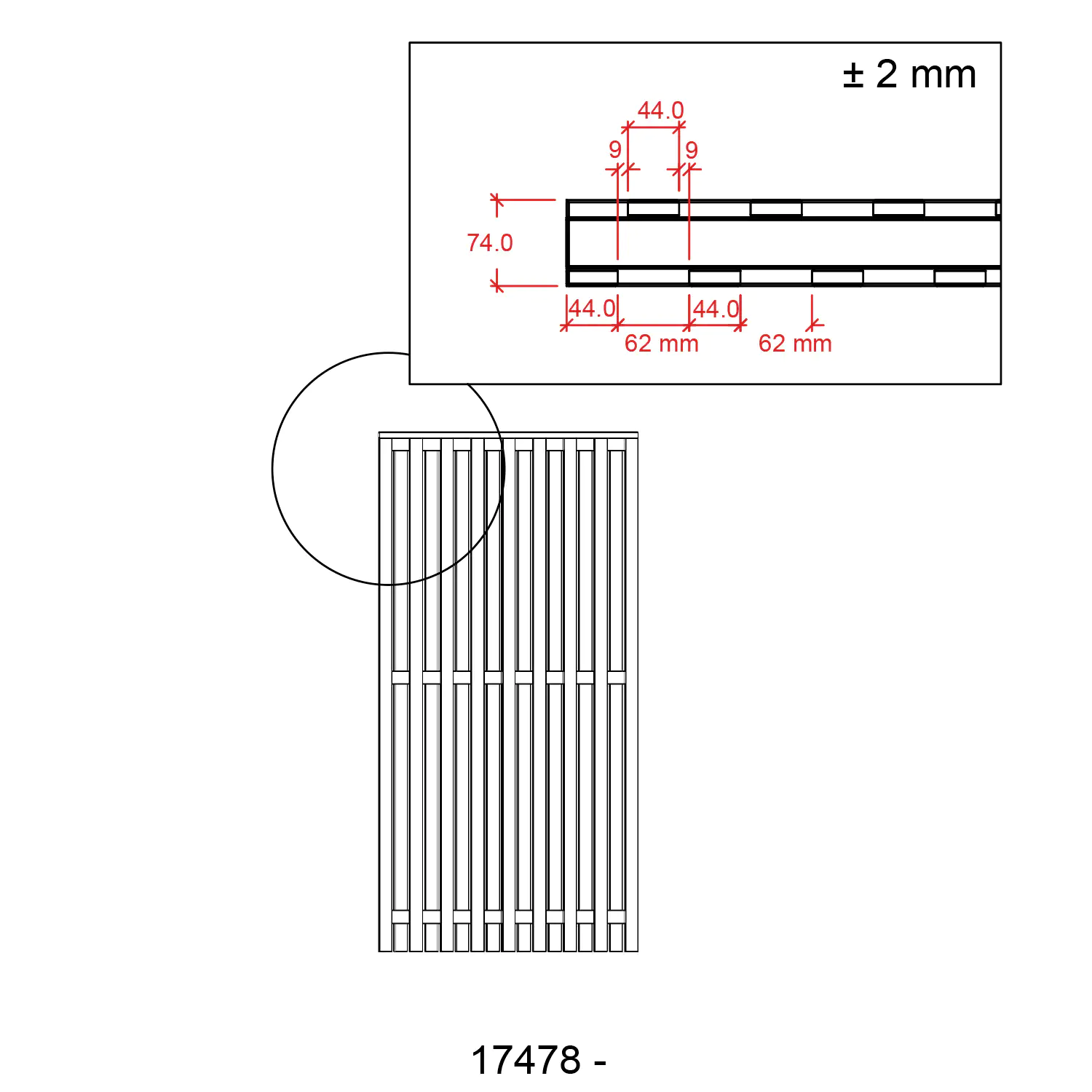 Plus Zaun Nagano 90 x 180 cm RAL 9010 Weiß