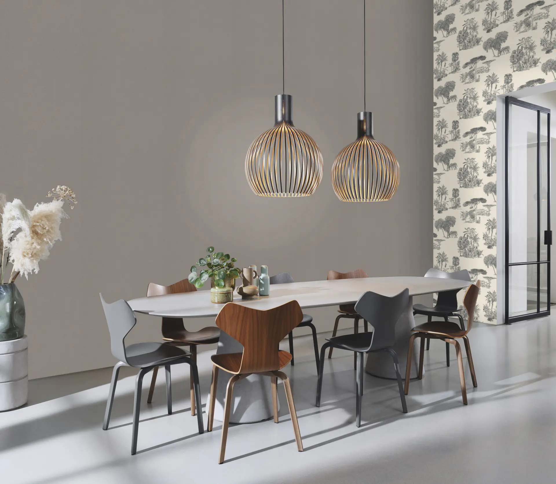 Rasch Vliestapete 555875 Grau-Dunkelgrau Uni 10,05 m x 0,53 m