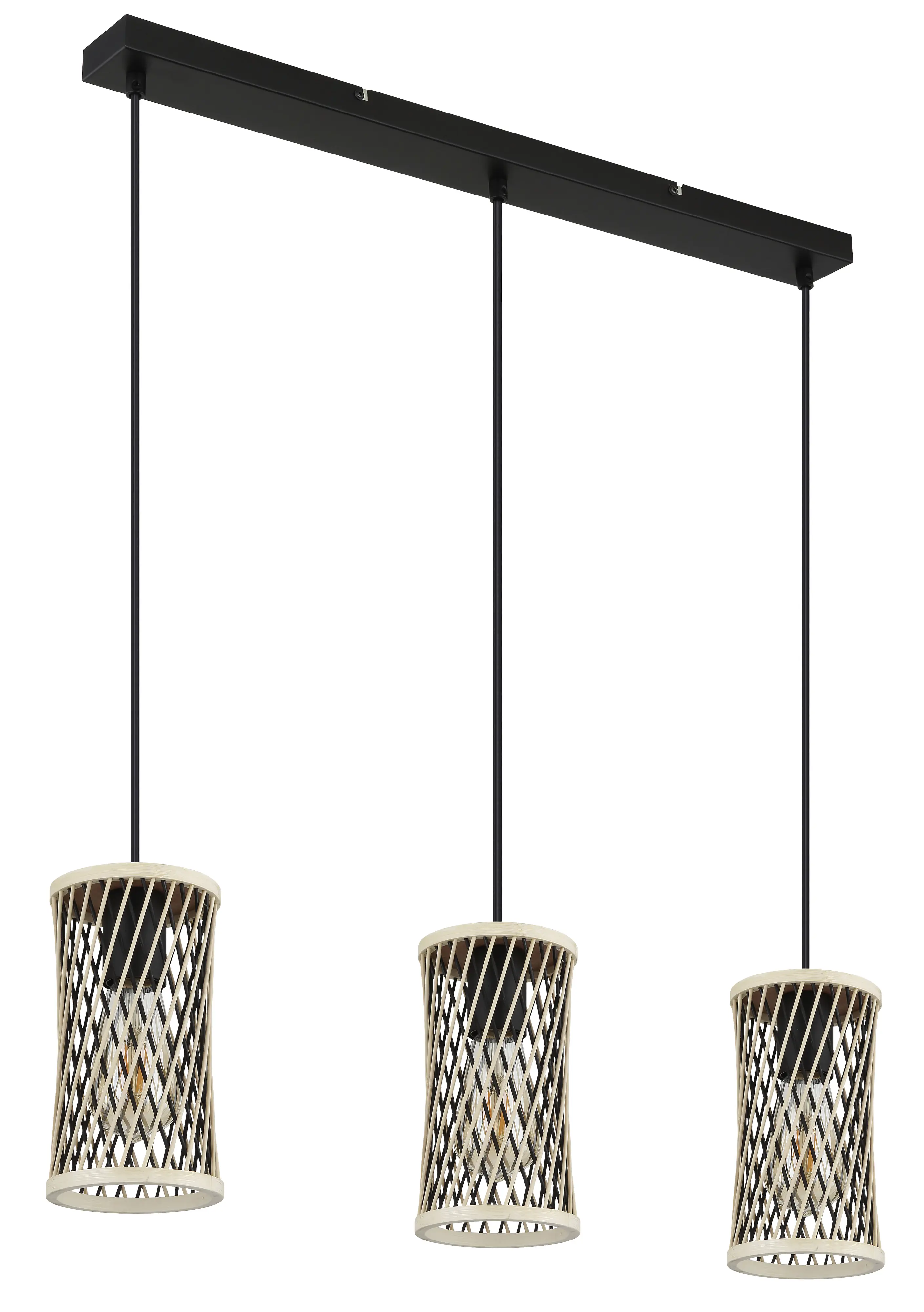 Globo Hängeleuchte Mali 72 x 12 x 150 cm (L x B x H) schwarz matt