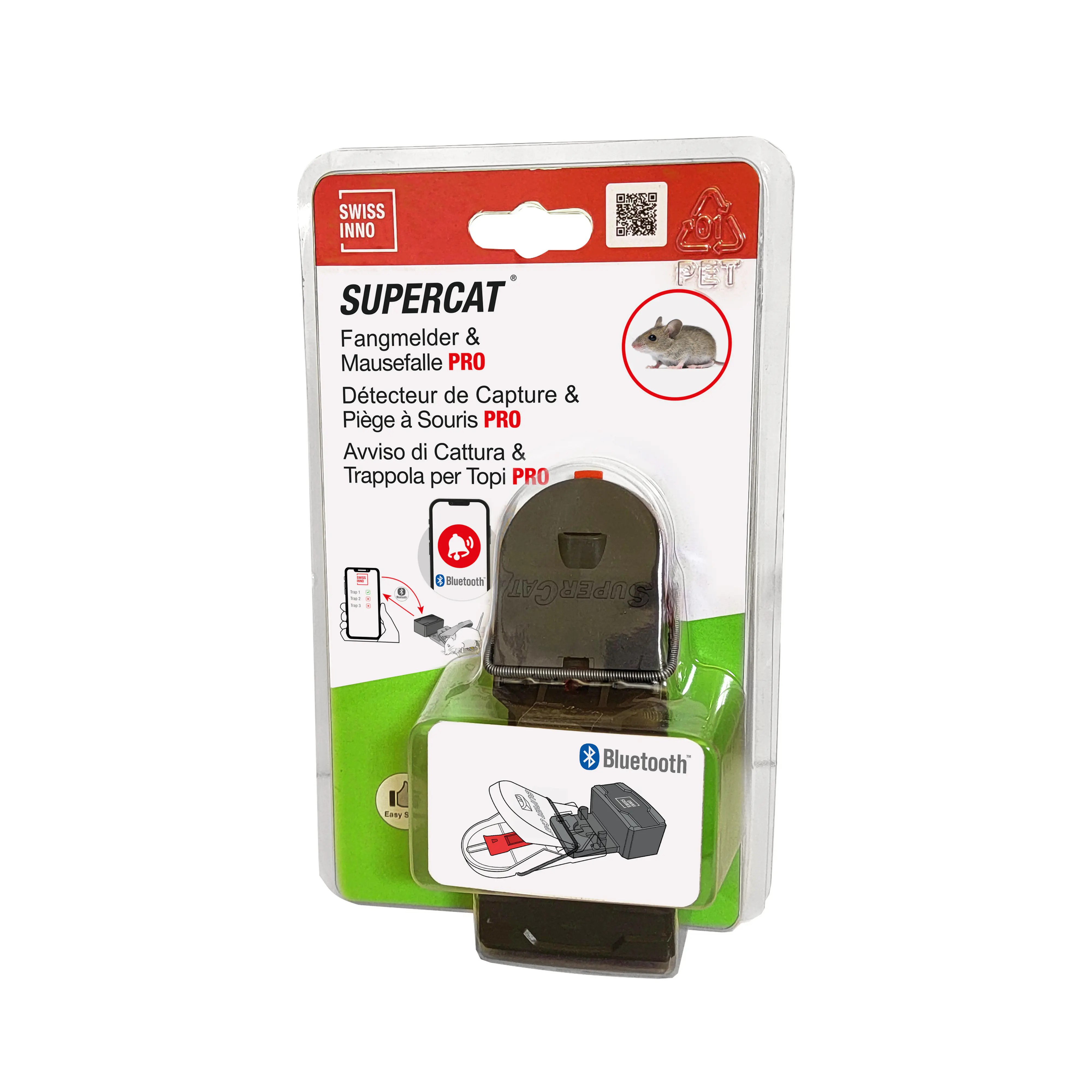 Swissinno Fangmelder Connect & Mausefalle PRO SuperCat 