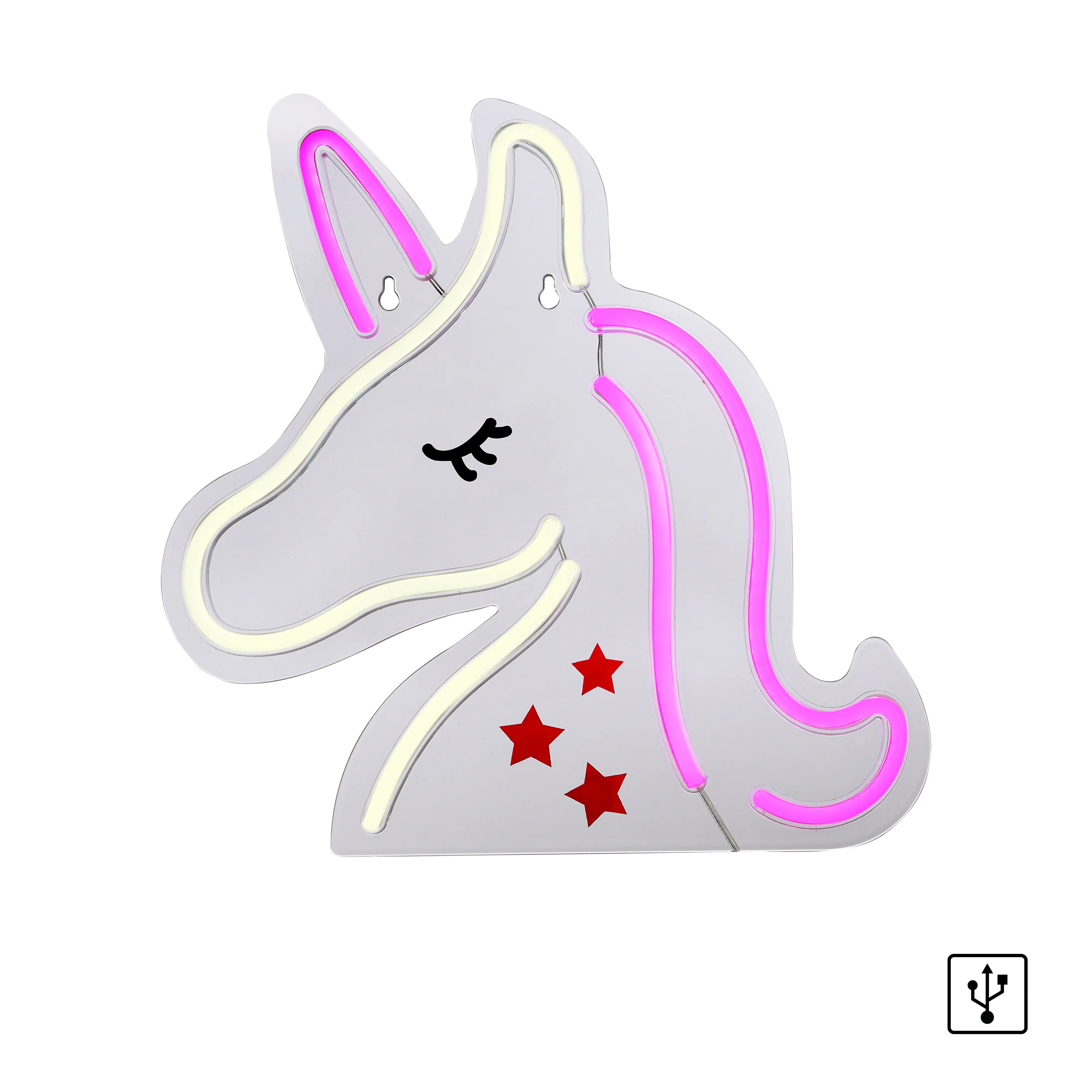 Just light LED Dekoleuchte Unicorn 33 x 1,5 x 33 cm Just light LED Dekoleuchte Unicorn 33 x 1,5 x 33 cm