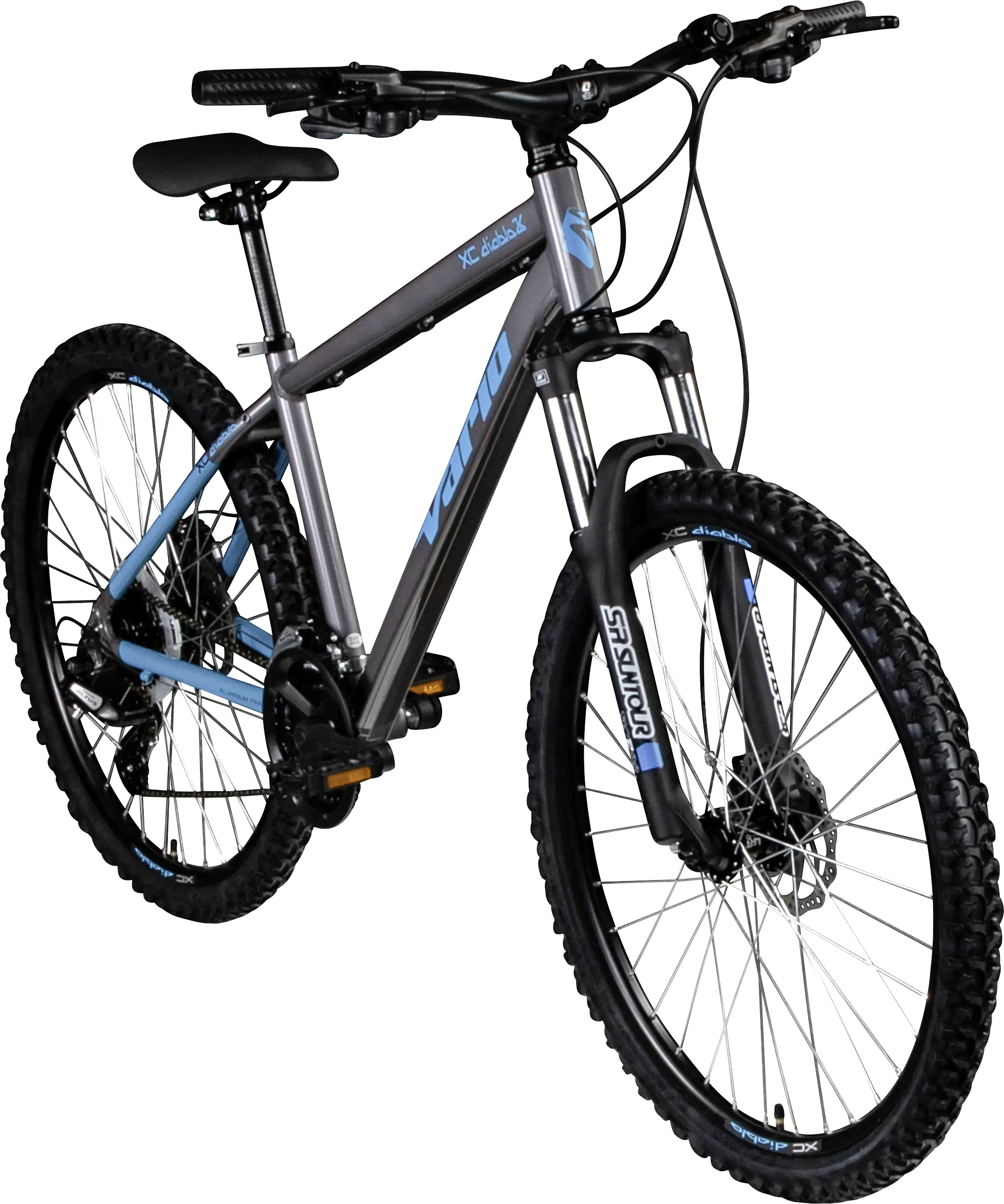 Vario Mountainbike XC DIABLO 26 MTB Hardtail 26 Zoll RH 40cm 24-Gang grau  blau Vario Mountainbike XC DIABLO 26 MTB Hardtail 26 Zoll RH 40cm 24-Gang grau  blau