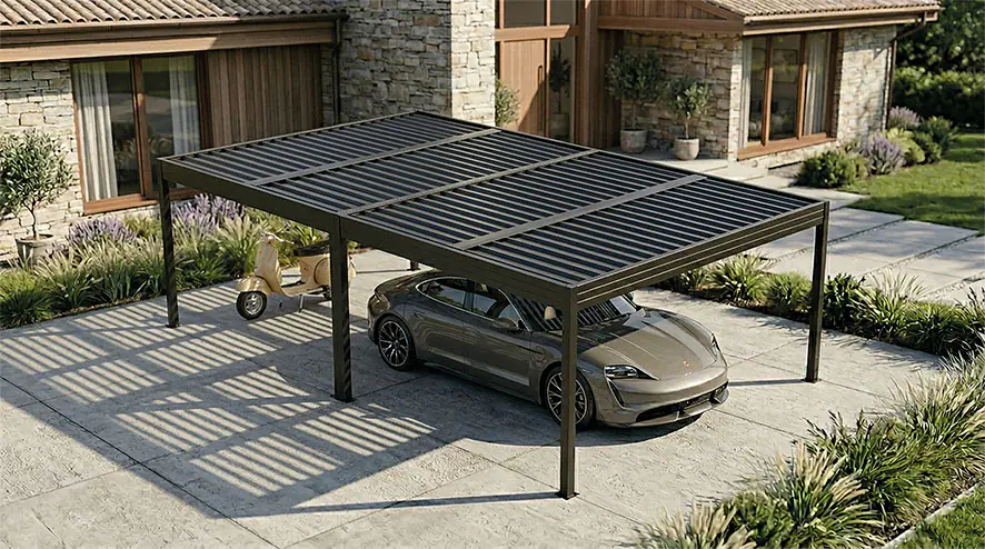 SunElements SunVaro Carport M 718 x 345 cm anthrazit-metallic