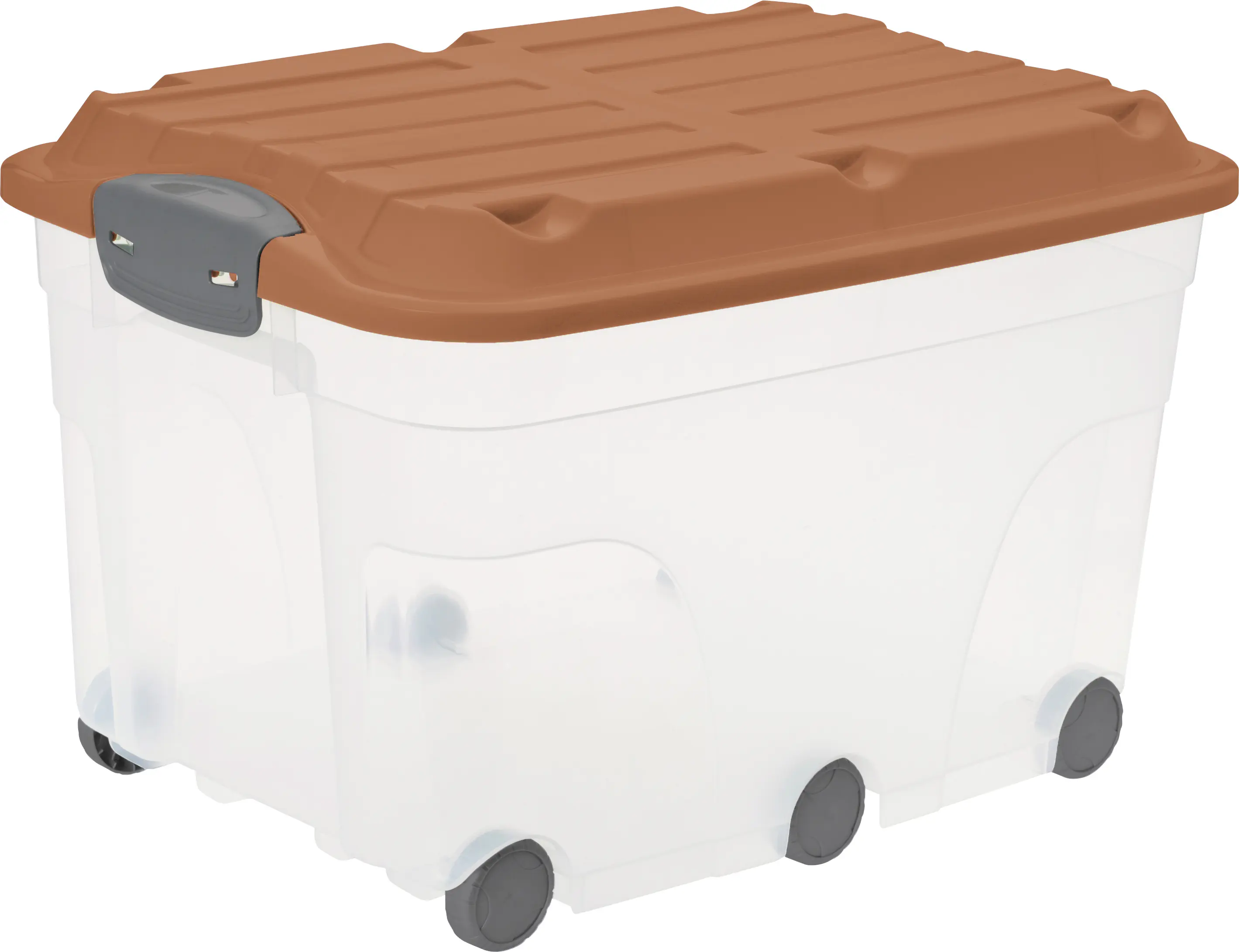 Rotho Aufbewahrungsbox mit Deckel 59,5 x 40 x 37 cm coral clay 