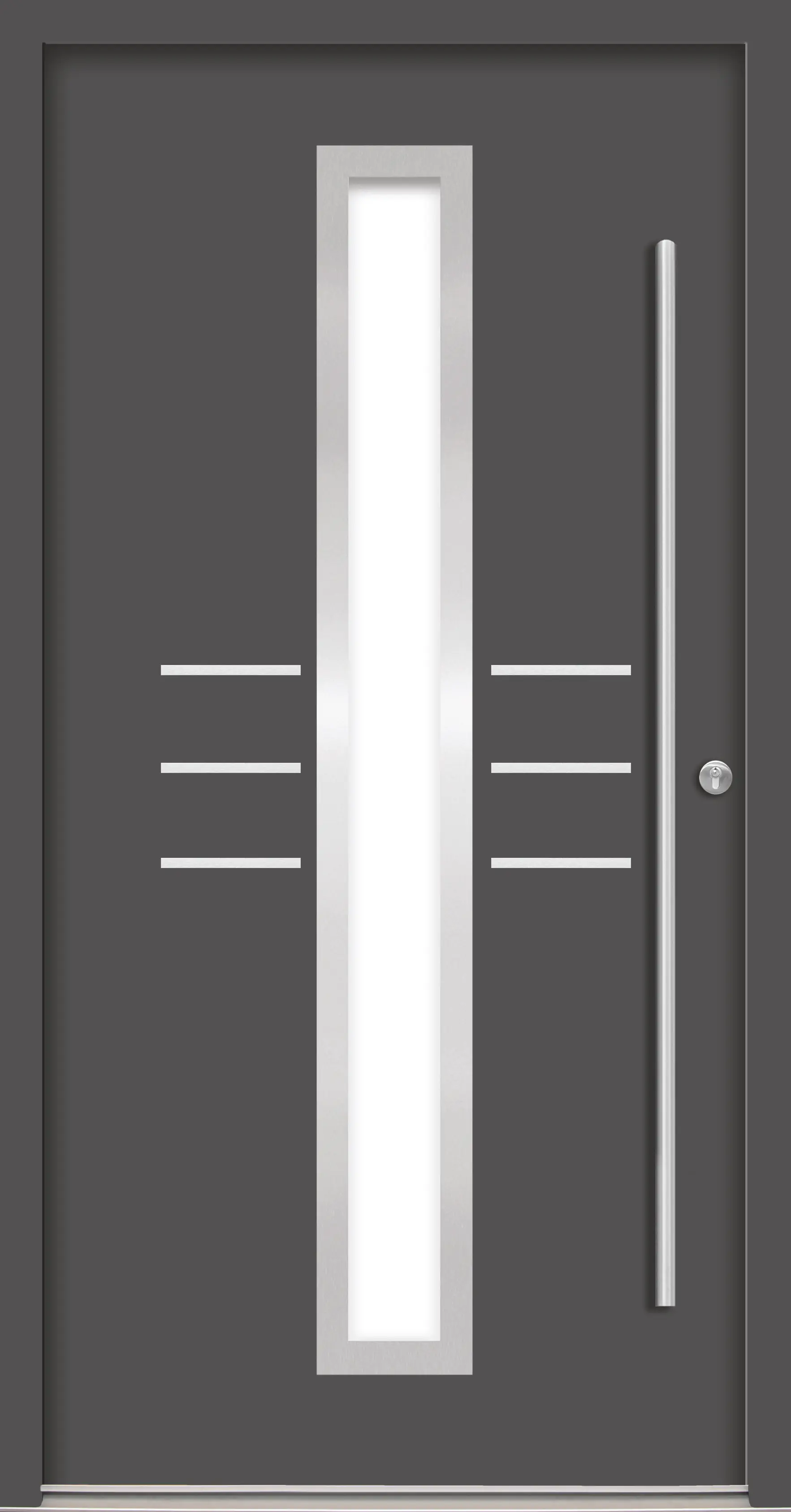 Splendoor Haustür Passivedoor Premium B07 Anthrazit DIN Rechts 110 x 210 cm