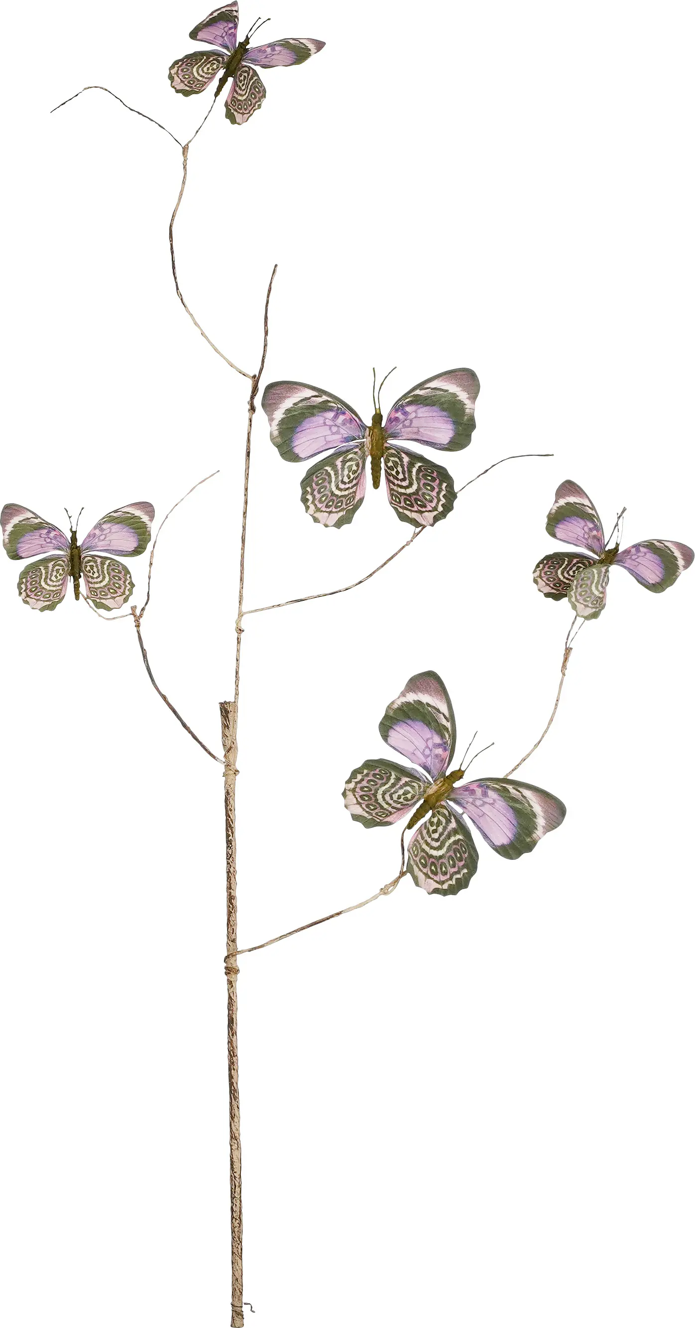 Mica Decorations Zweig mit Schmetterlingen 2 x 94 x 8 cm violett