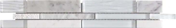 Fliesenbordüre Starlight 5,2 x 30 cm weiß Steingröße: ca. 2,3 x 14,8 cm