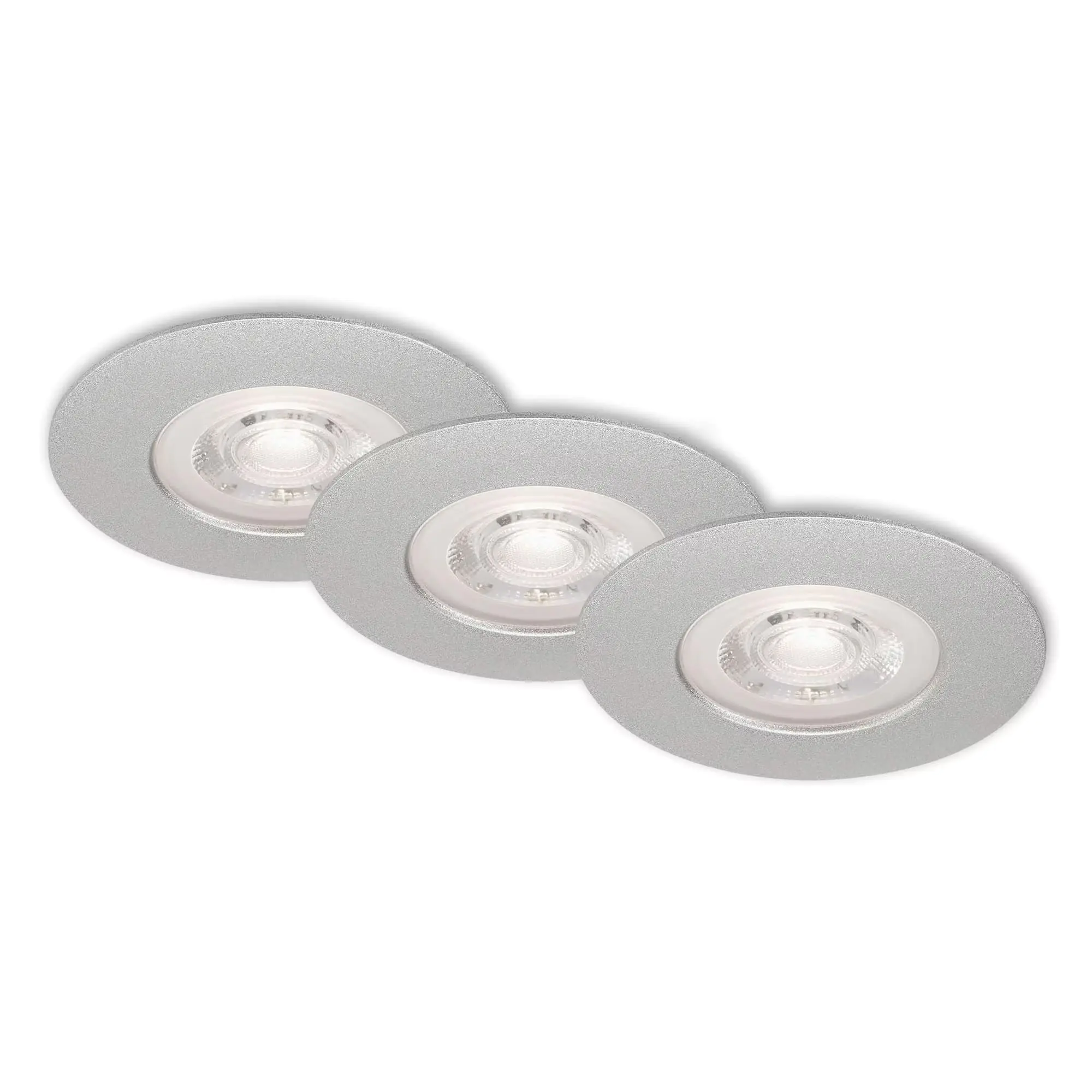 Briloner LED Einbauleuchte Kulana chrom-matt Ø 9 cm warmweiß 3er Set Briloner LED Einbauleuchte Kulana chrom-matt Ø 9 cm warmweiß 3er Set