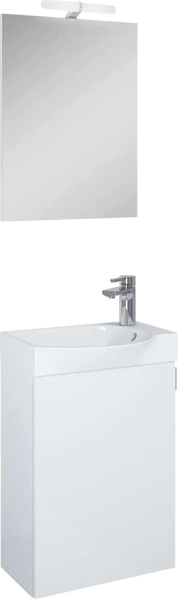 Gäste WC Möbel Set Stuttgart weiß hochglanz 45 cm