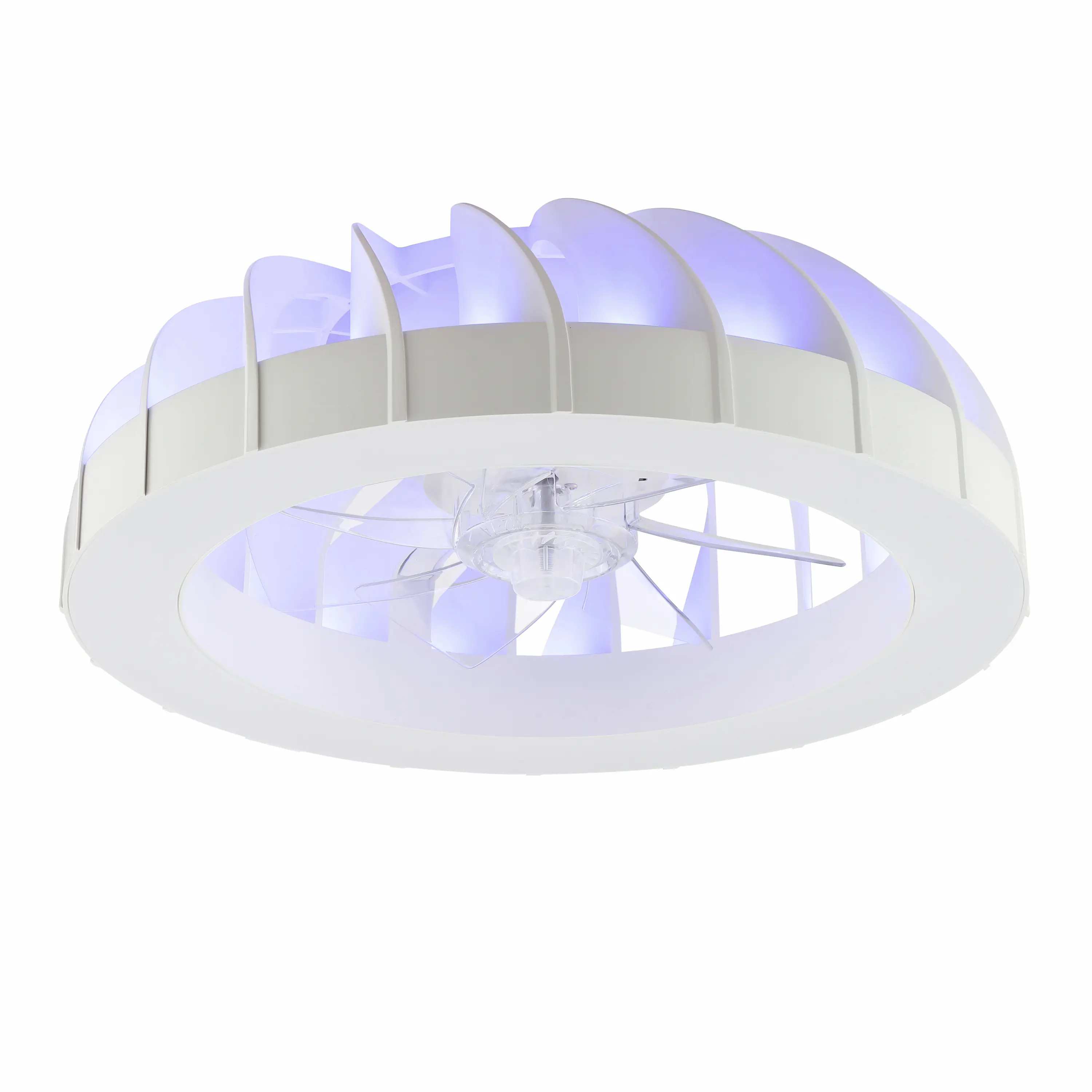 Briliant Deckenleuchte Fanora mit Ventilator 30W Ø 46 cm RGB weiß