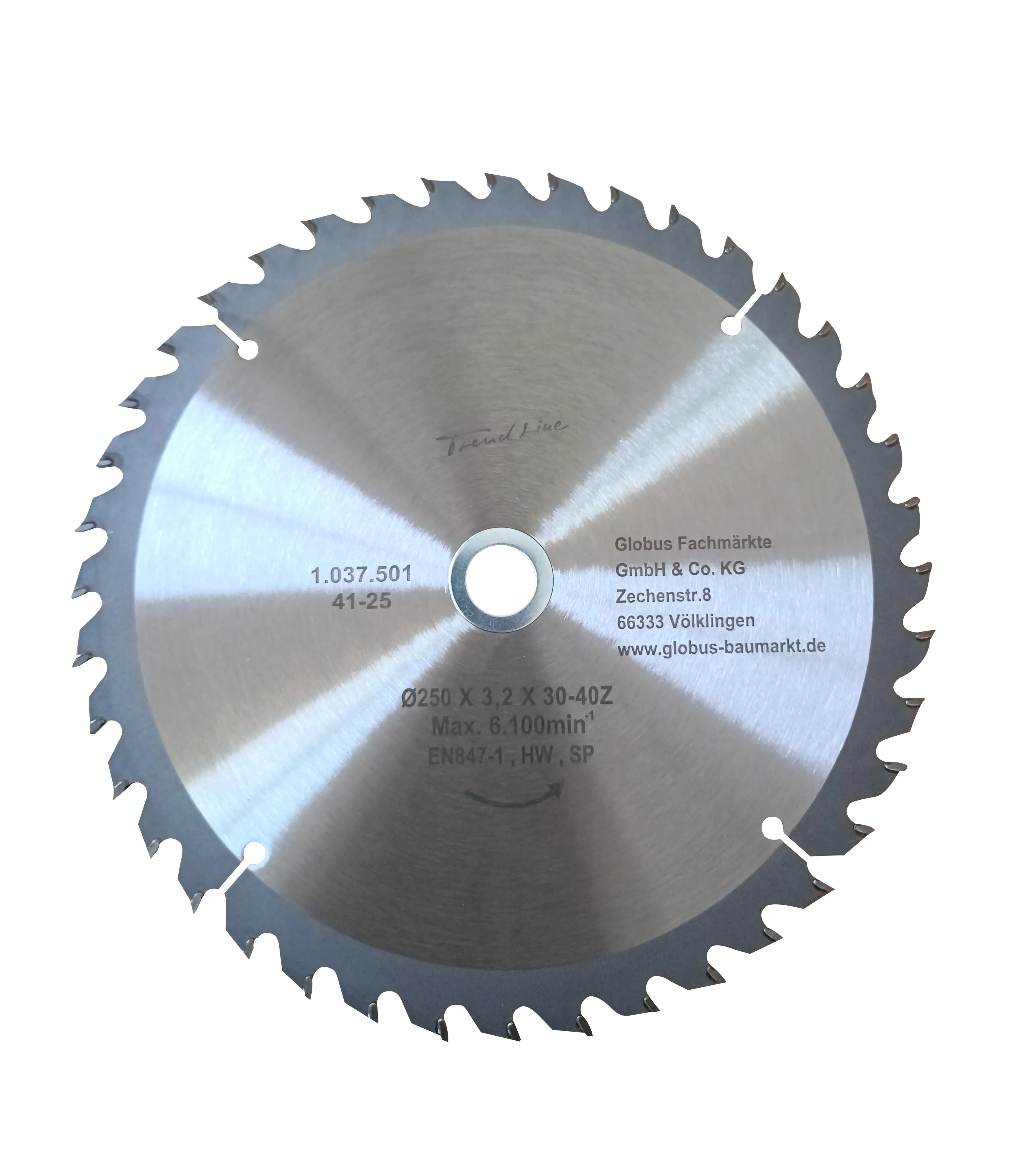 TrendLine Kreissägeblatt Ø 250 mm Bohrung Ø 30 mm 