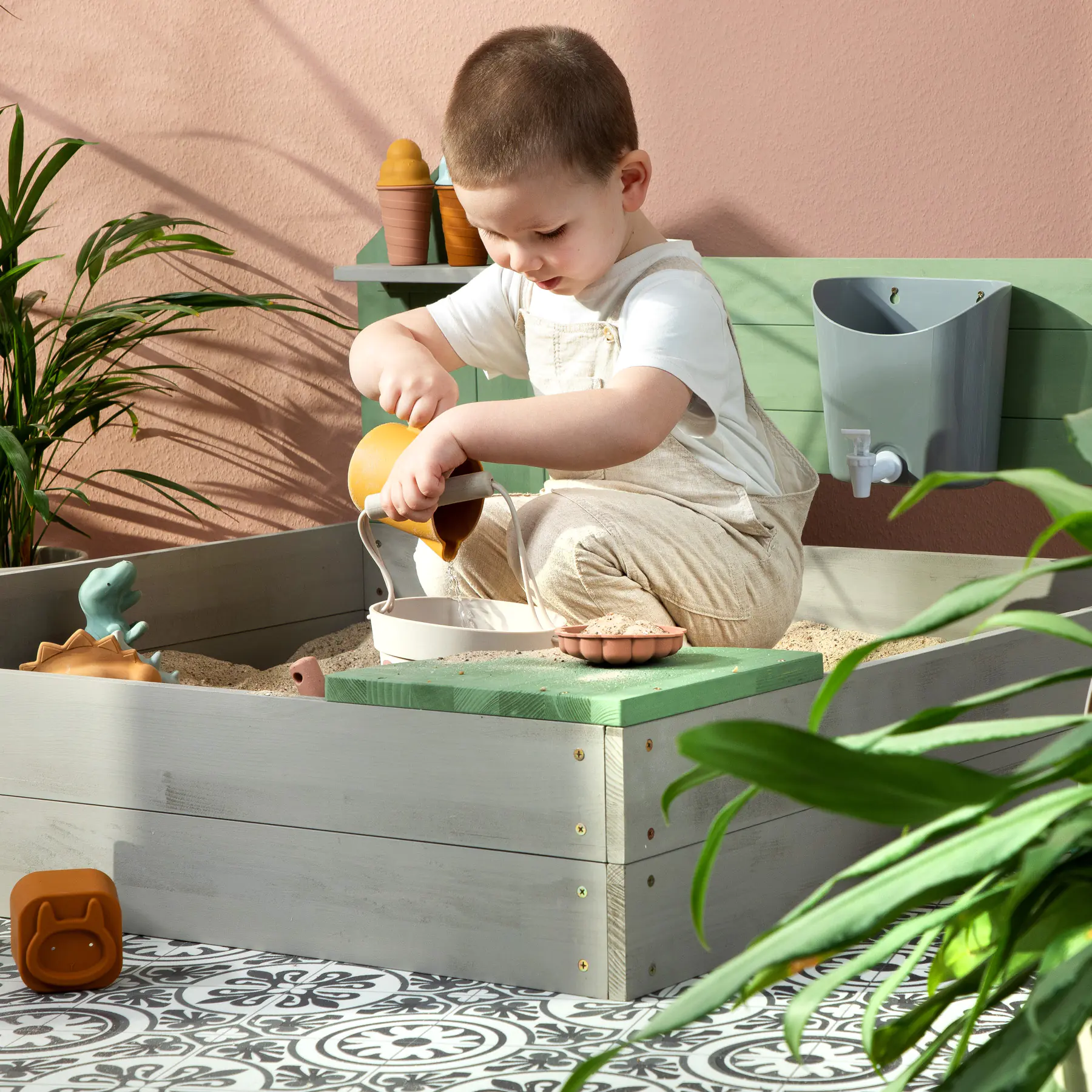 Muddy Buddy Sandkasten Cozy House 100 x 100 x 60 cm