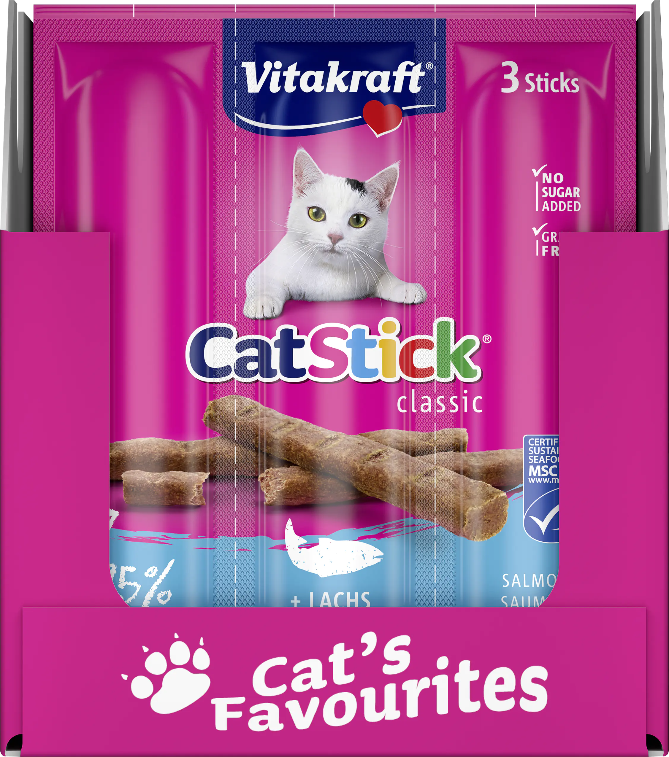 Vitakraft Katzensnack Stick MSC Lachs Vitakraft Katzensnack Stick MSC Lachs