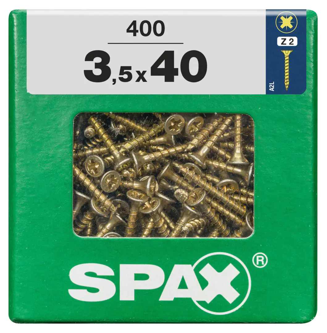 Spax Universalschrauben 3.5 x 40 mm PZ 2 - 400 Stk.