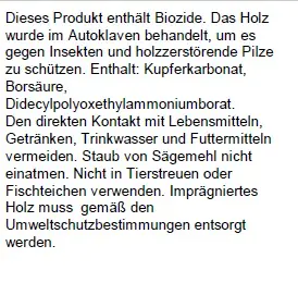 Steckzaun 120 x 30 cm, kesseldruckimprägniert