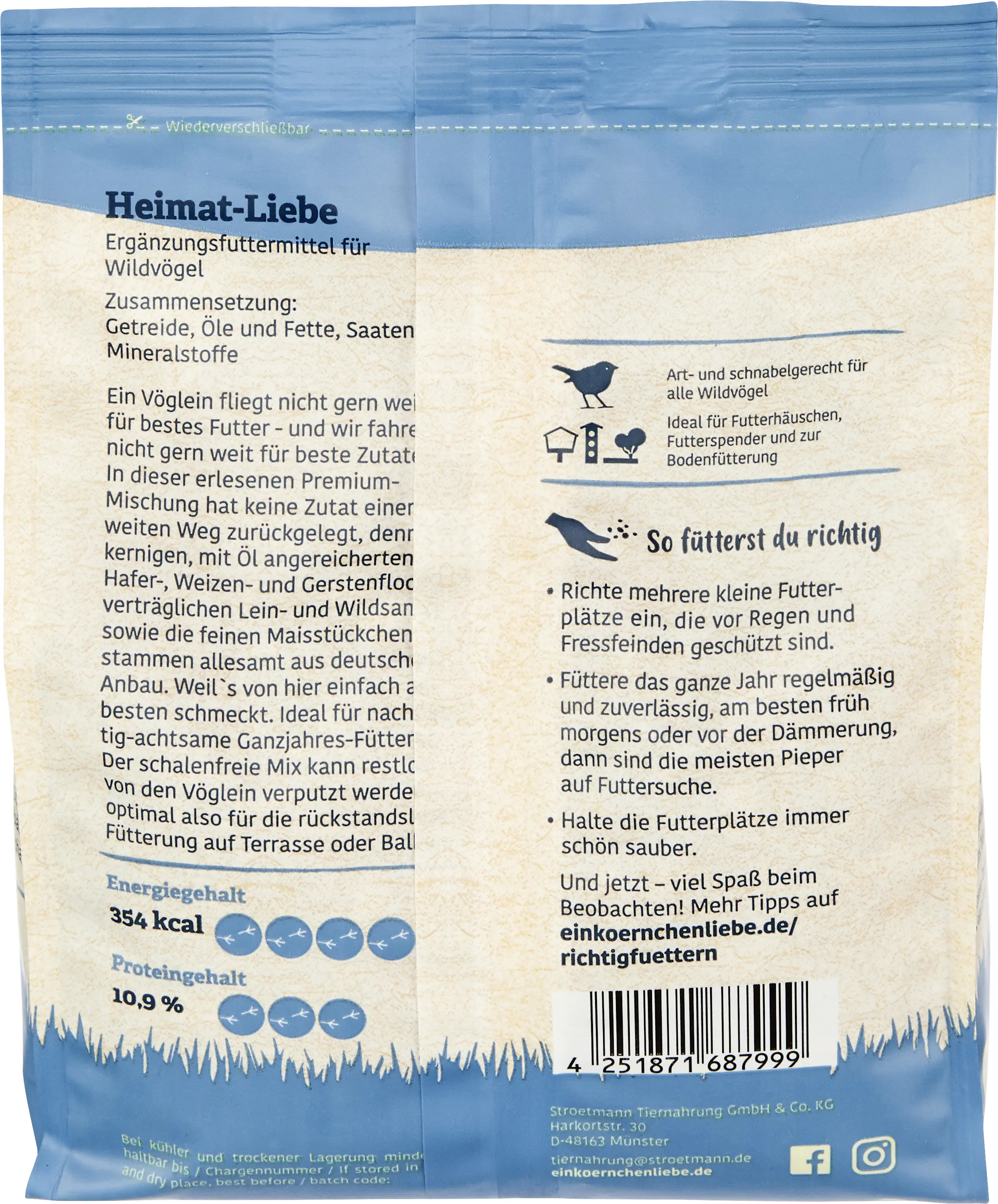 Elles Wildvogelfutter Heimat-Liebe 750 g