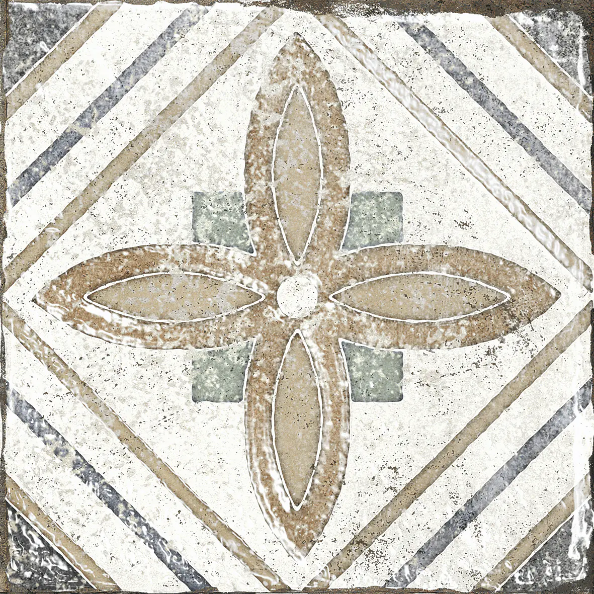 Bodenfliese Feinsteinzeug Marrakesh 20 x 20 cm blau-beige Bodenfliese Feinsteinzeug Marrakesh 20 x 20 cm blau-beige