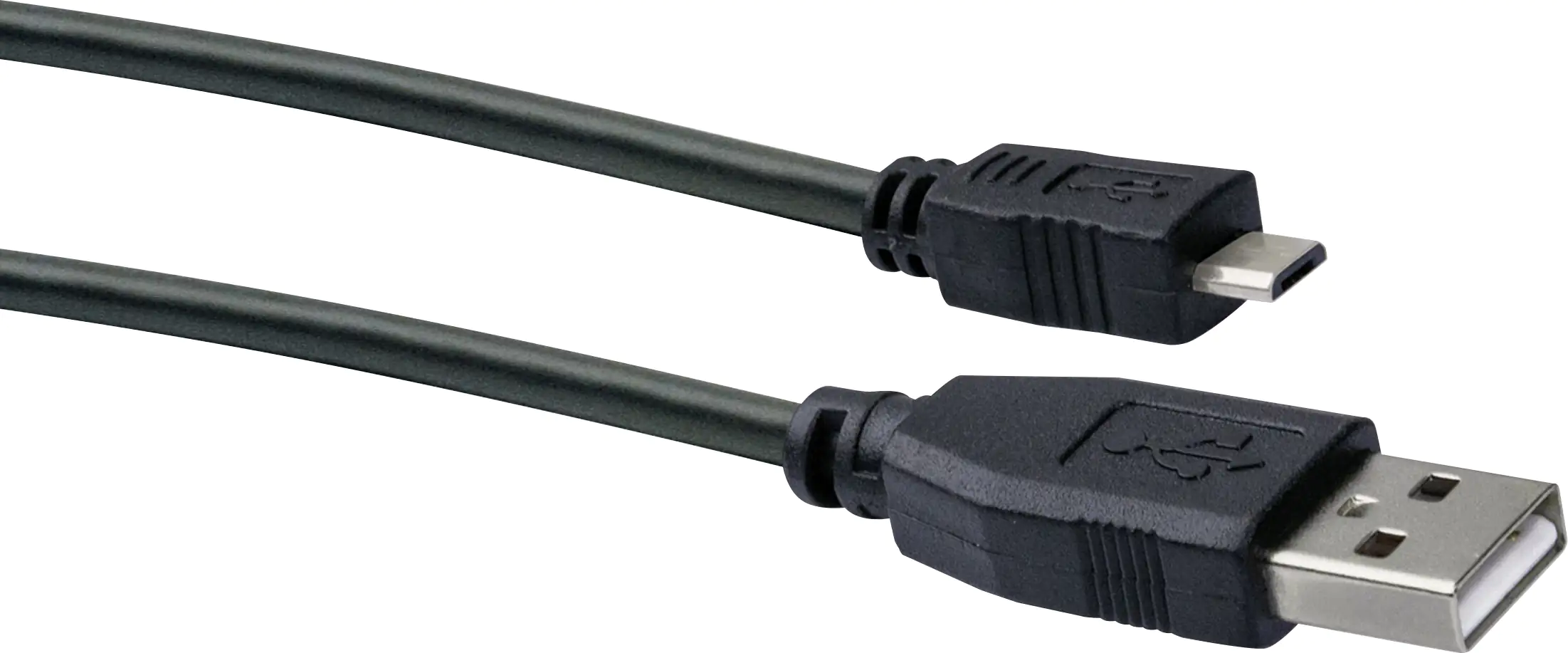 Schwaiger Sync und Ladekabel USB 2.0 A auf USB Micro B Stecker, schwarz