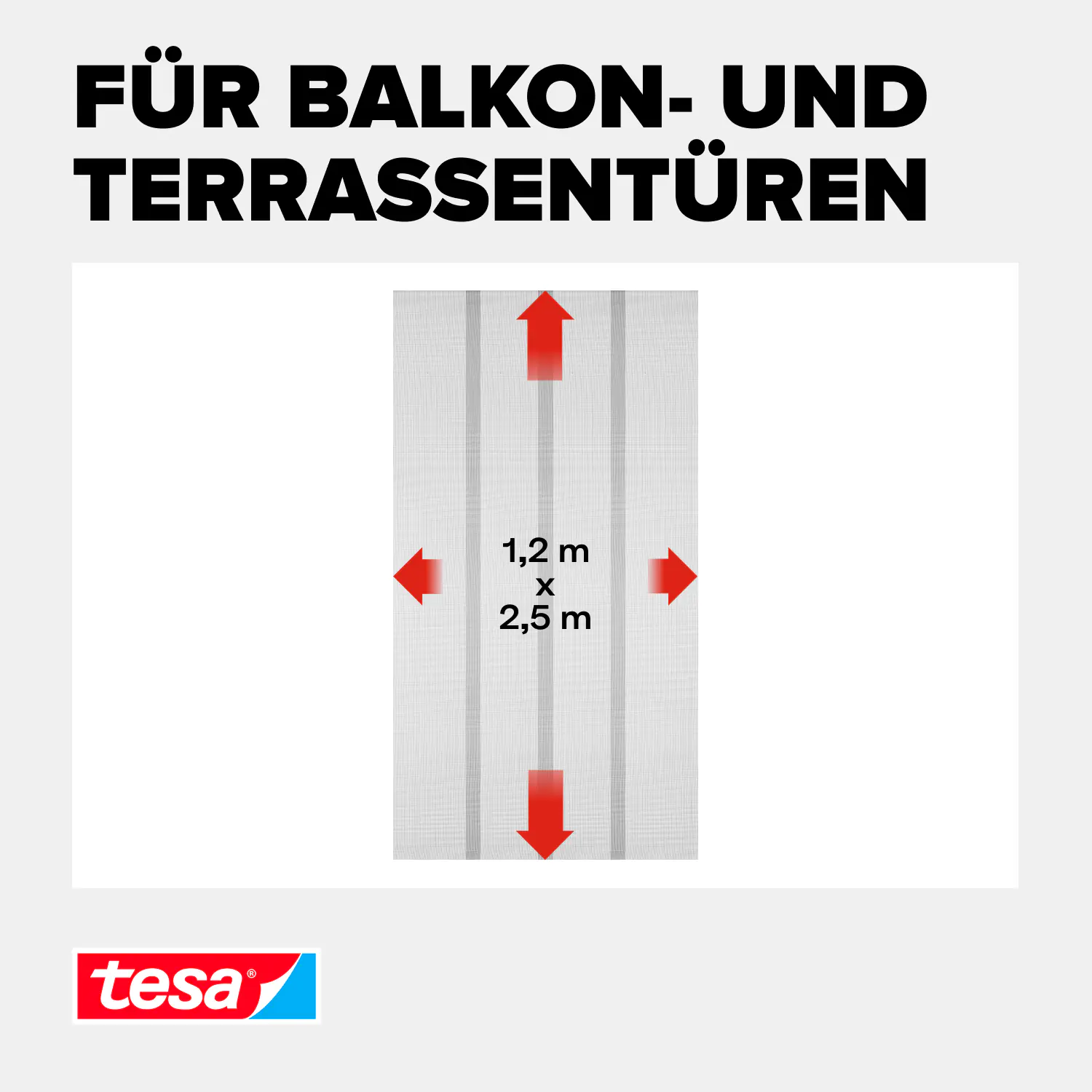 tesa Fliegenschutz-Lamellenvorhang STANDARD 120 x 250 cm - anthrazit