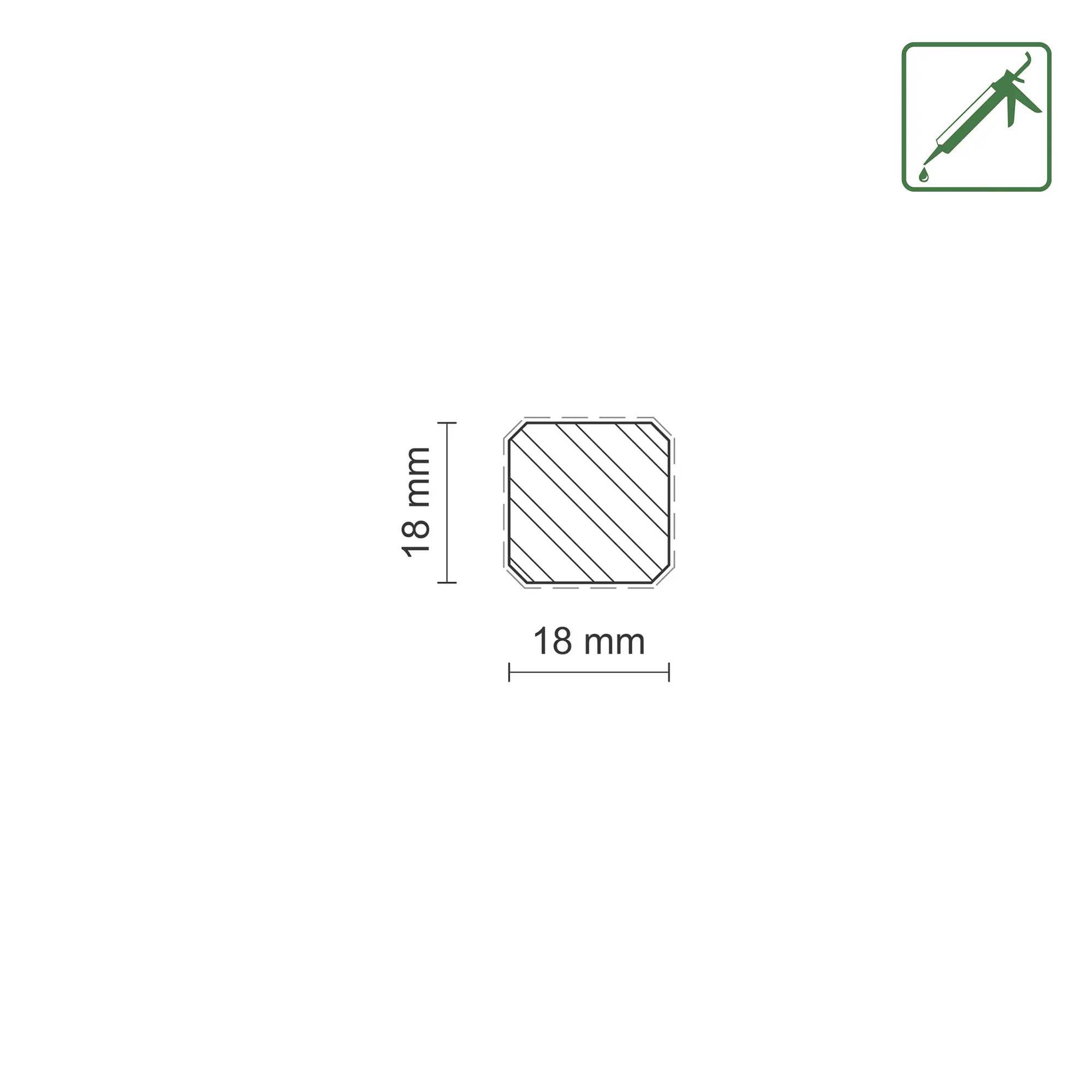 FN Neuhofer Eckenstäbchen L0161L 18 x 60 mm weiss 1 Stück