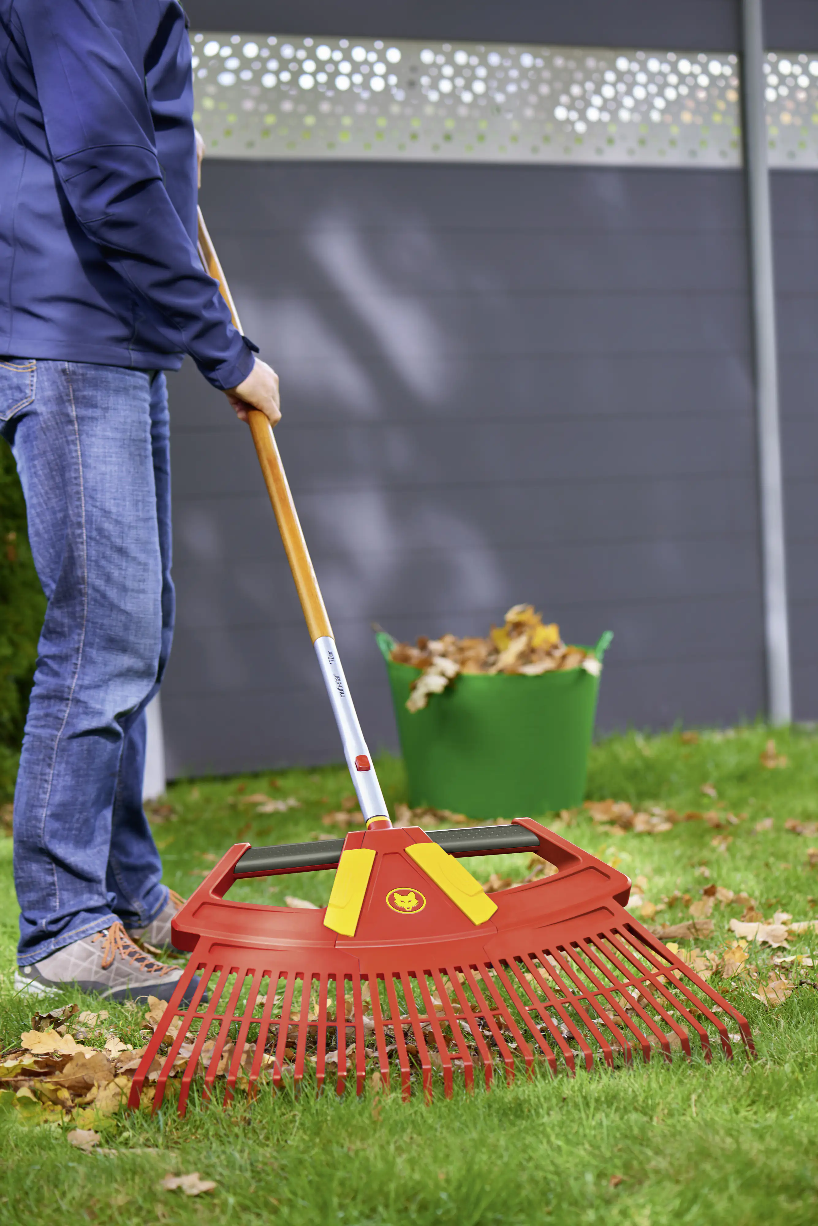Wolf Garten Laubrechen 4in1 Multi-Star ZM 140 bis 76 cm Arbeitsbreite, ohne Stiel