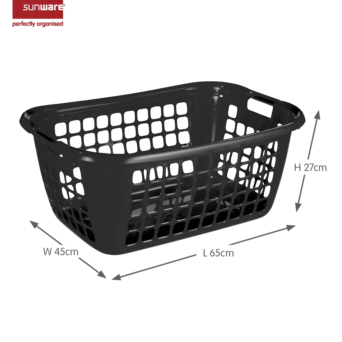 Sunware Wäschekorb Basic 79 L schwarz